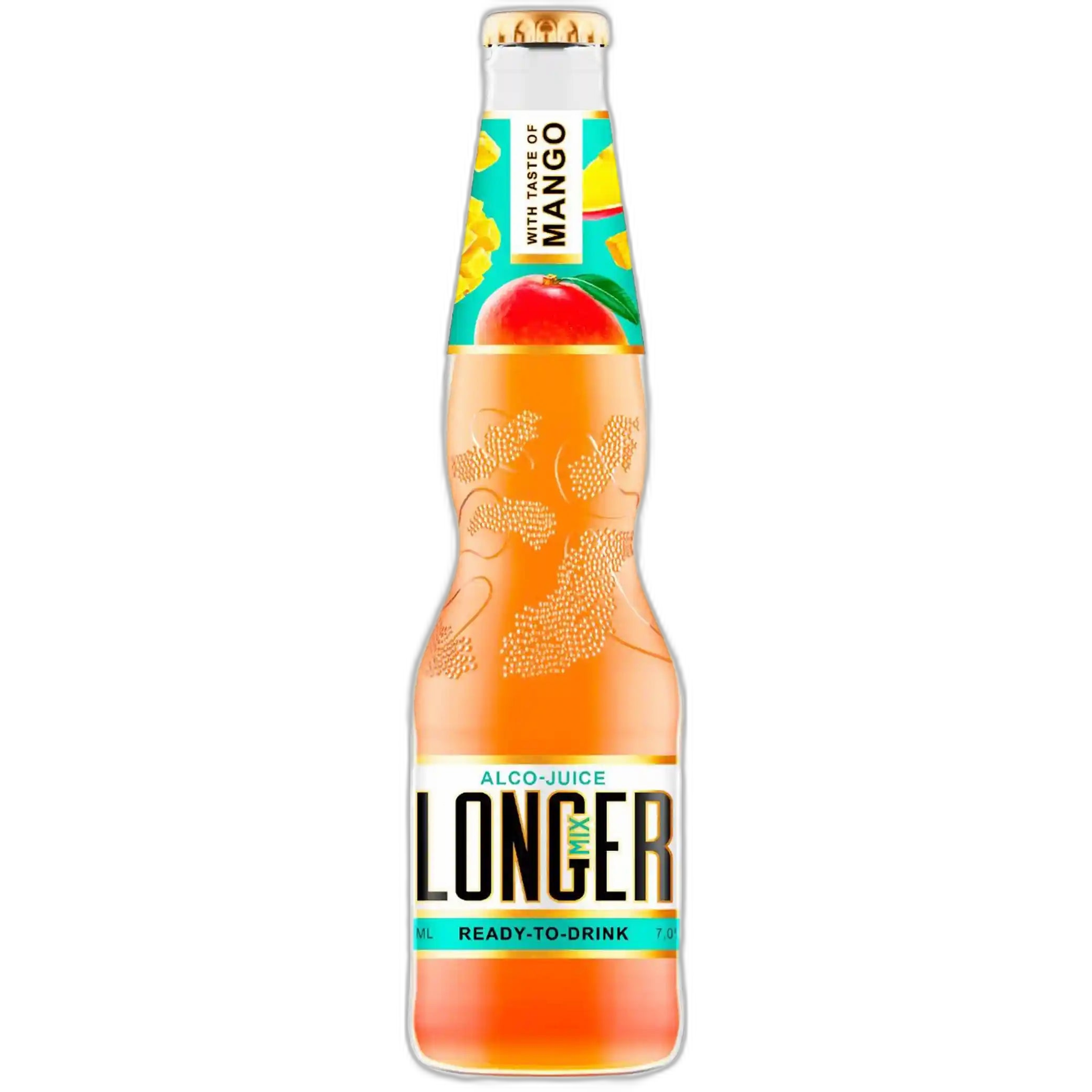 LONGMIXER s příchutí Mango alk. 7%,  sklo, 0,33 L/24ks