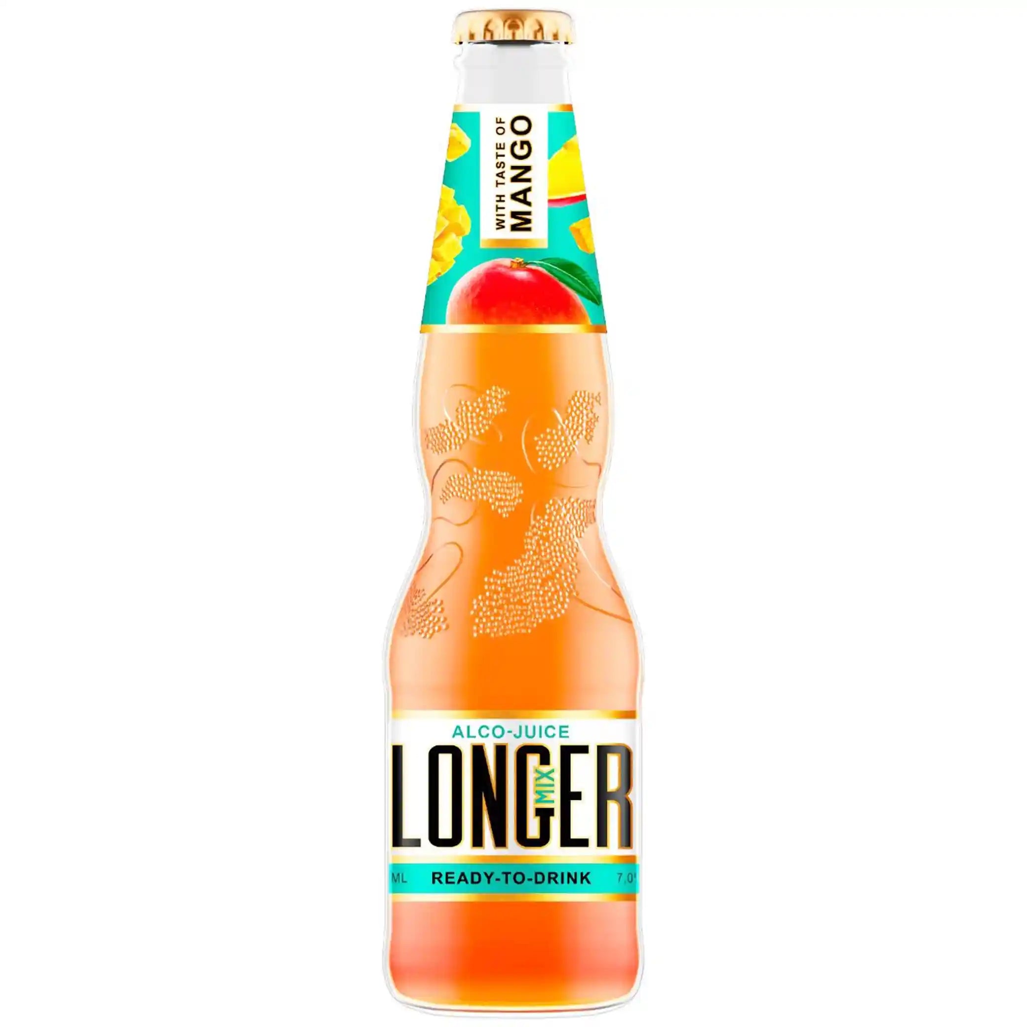 LONGMIXER s příchutí Mango alk. 7%,  sklo, 0,33 L/24ks