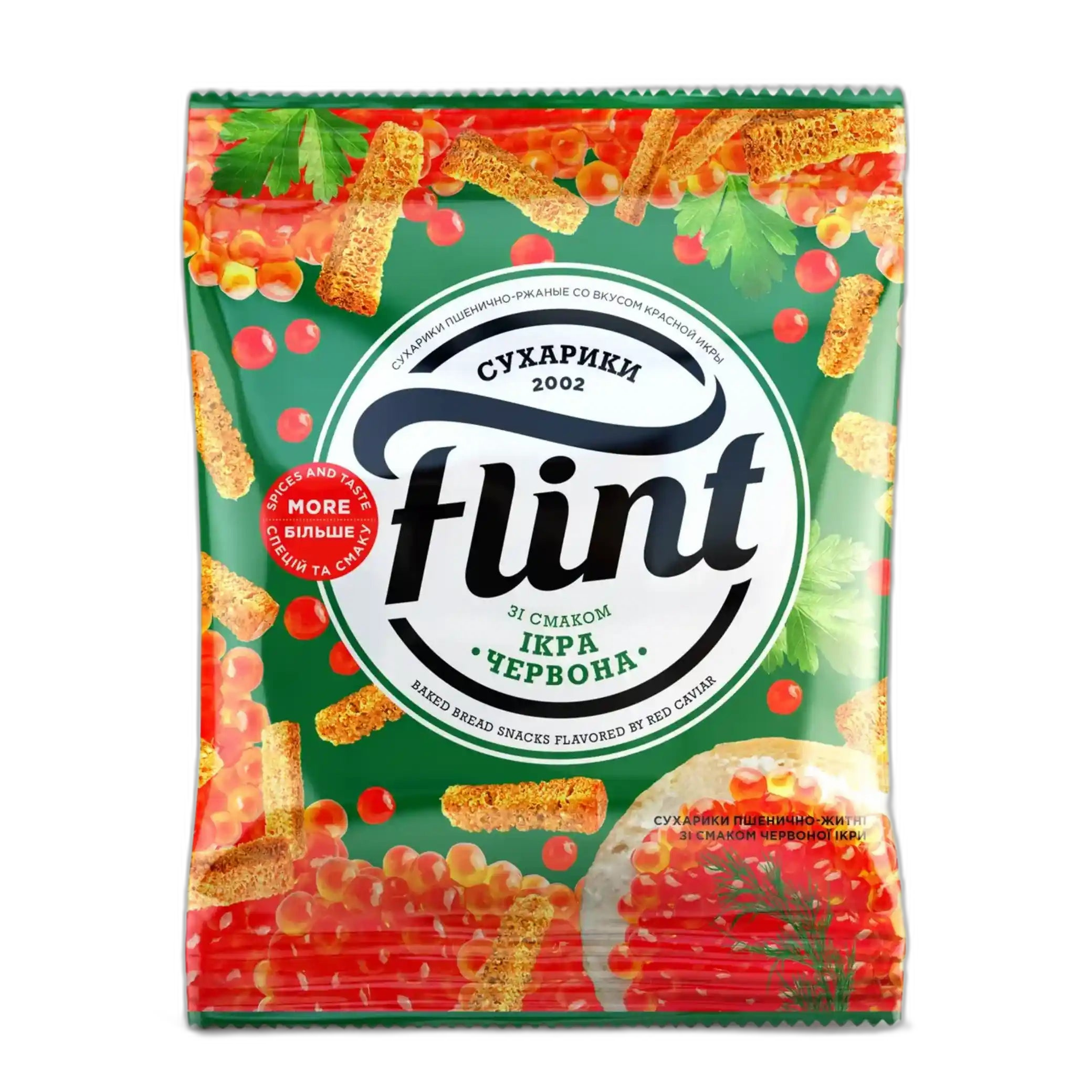 Flint Suchariky s příchutí červeného kaviáru, 70g /22 ks