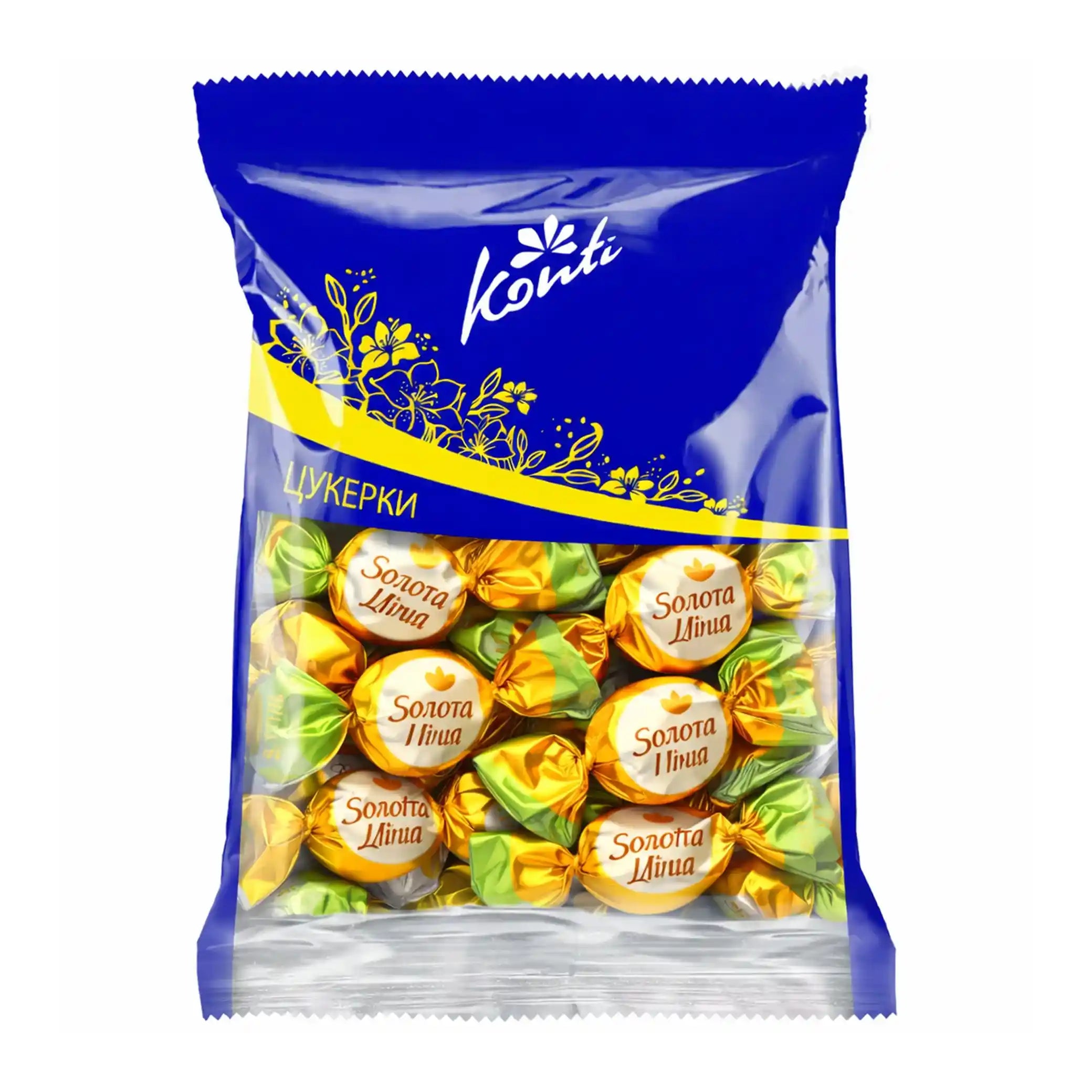 Konti "Golden Lily" karamelové bonbóny s pistáciovou příchutí, 1kg/7ks