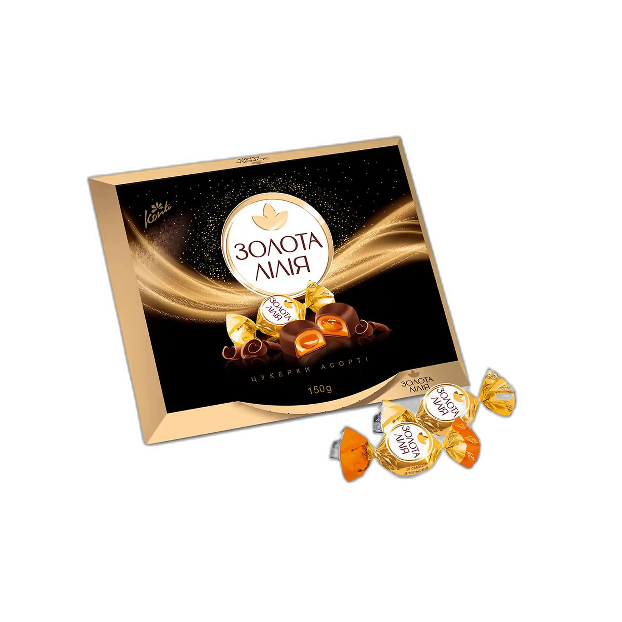 Konti "Golden Lily" bonbony Assorti, 150g/12ks