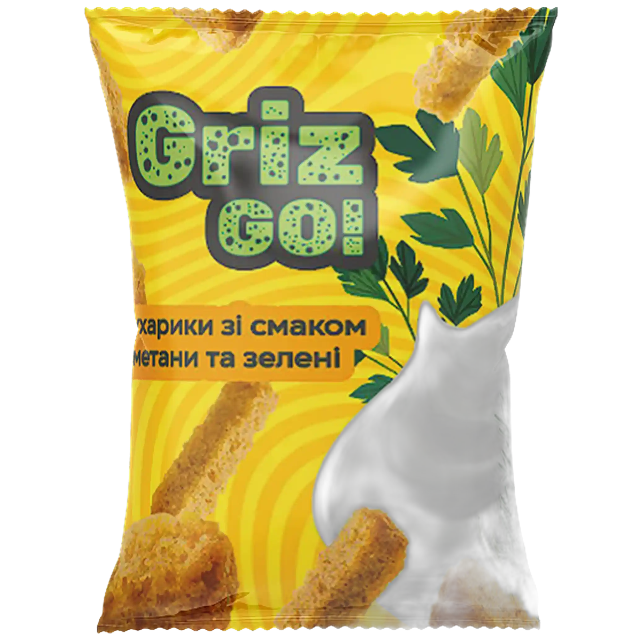 "GrizGo" Suchariky pšeničné s příchutí smetany a bylinek, 70 g × 50 ks