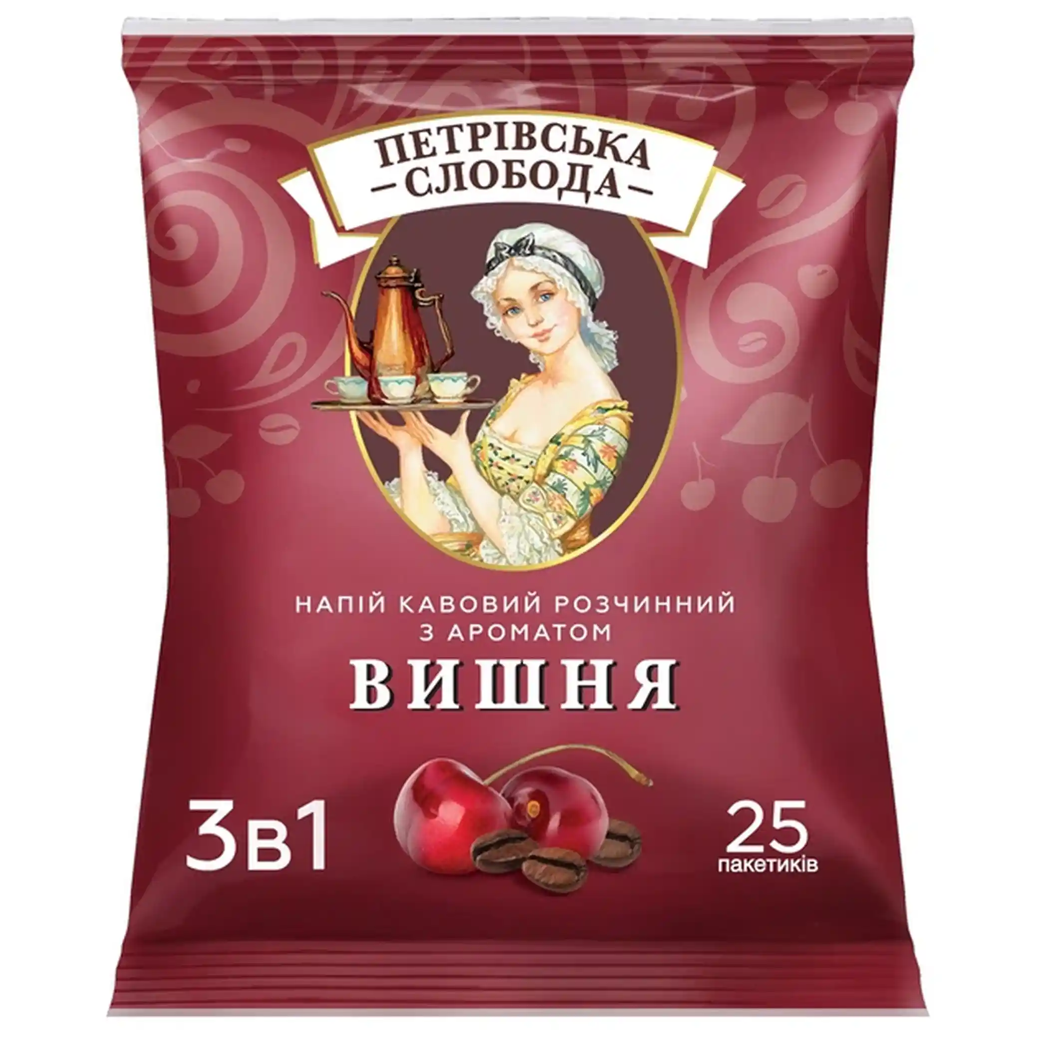 "Petrovskaya Sloboda" Instantní kávový nápoj 3v1 Višeň, 18 g / 25 ks
