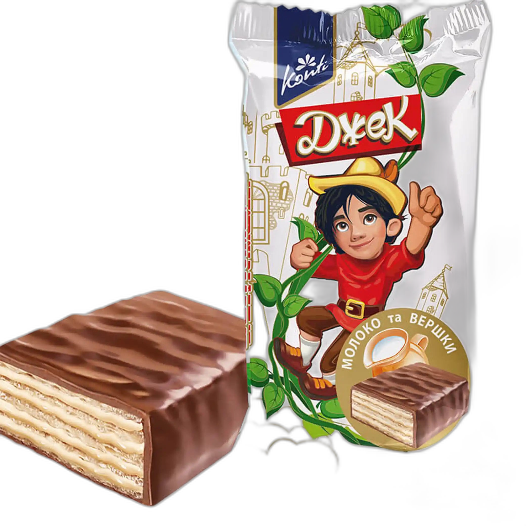 Konti Bonbony oplatkové Džek s mlékem a smetanou, 1kg/6ks