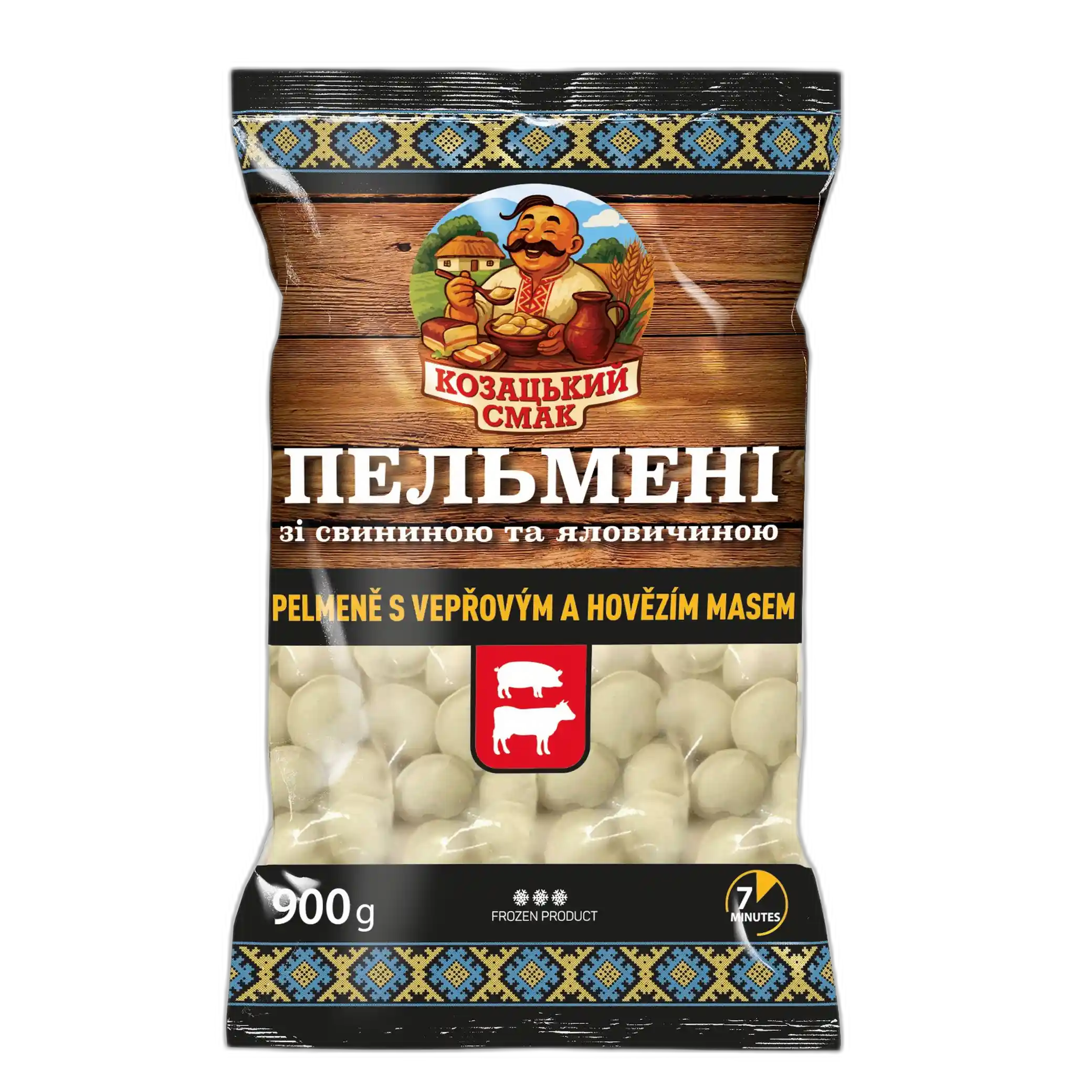 Kozacký Smak, Pelmeně vepřovo-hovězí, 900 g/6ks