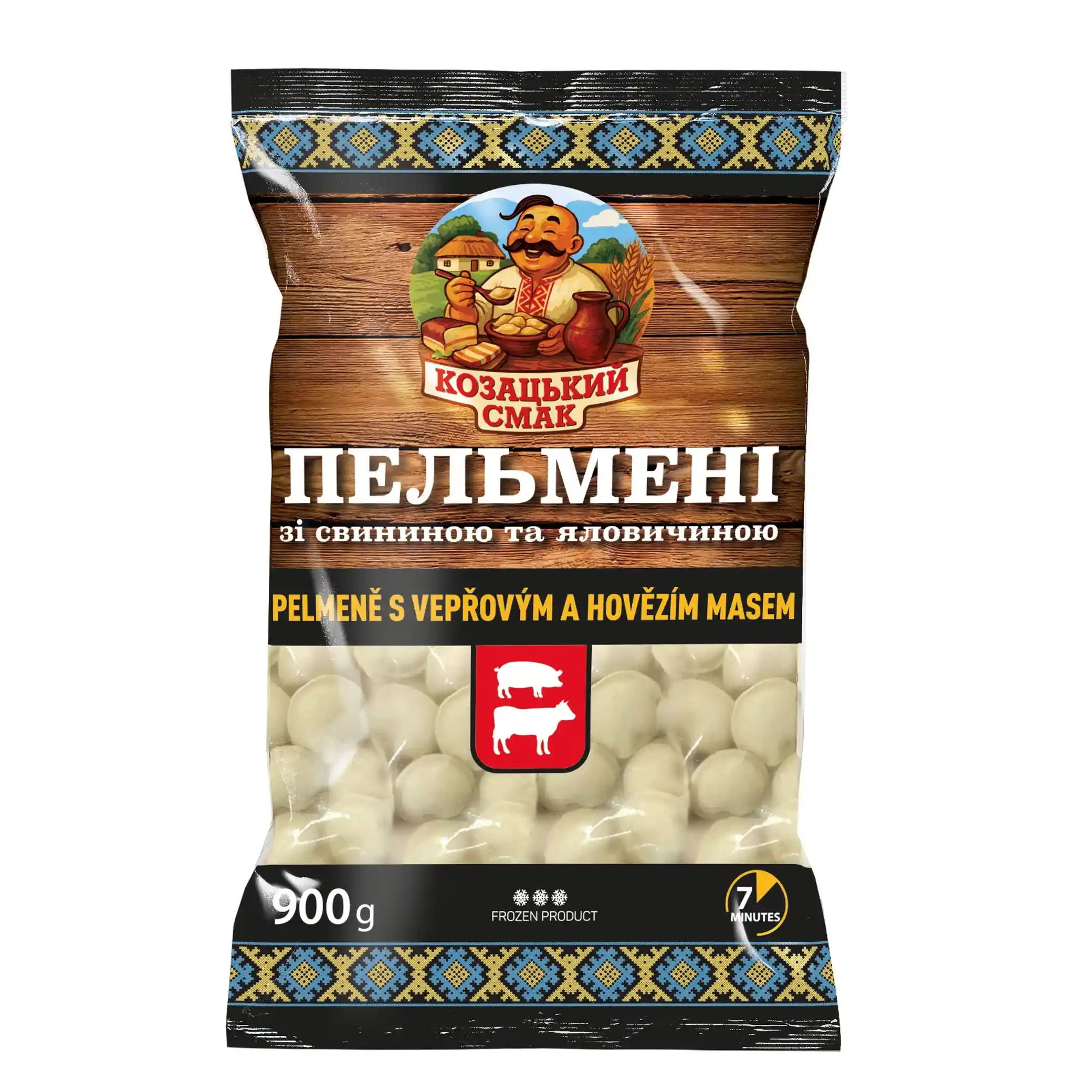 Kozacký Smak, Pelmeně vepřovo-hovězí, 900 g/6ks