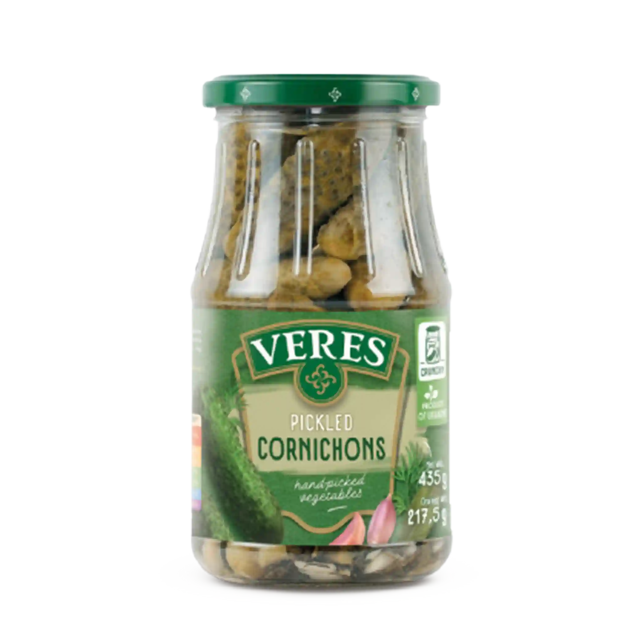 TM Veres Marinované kornišoni, 435g/12 ks