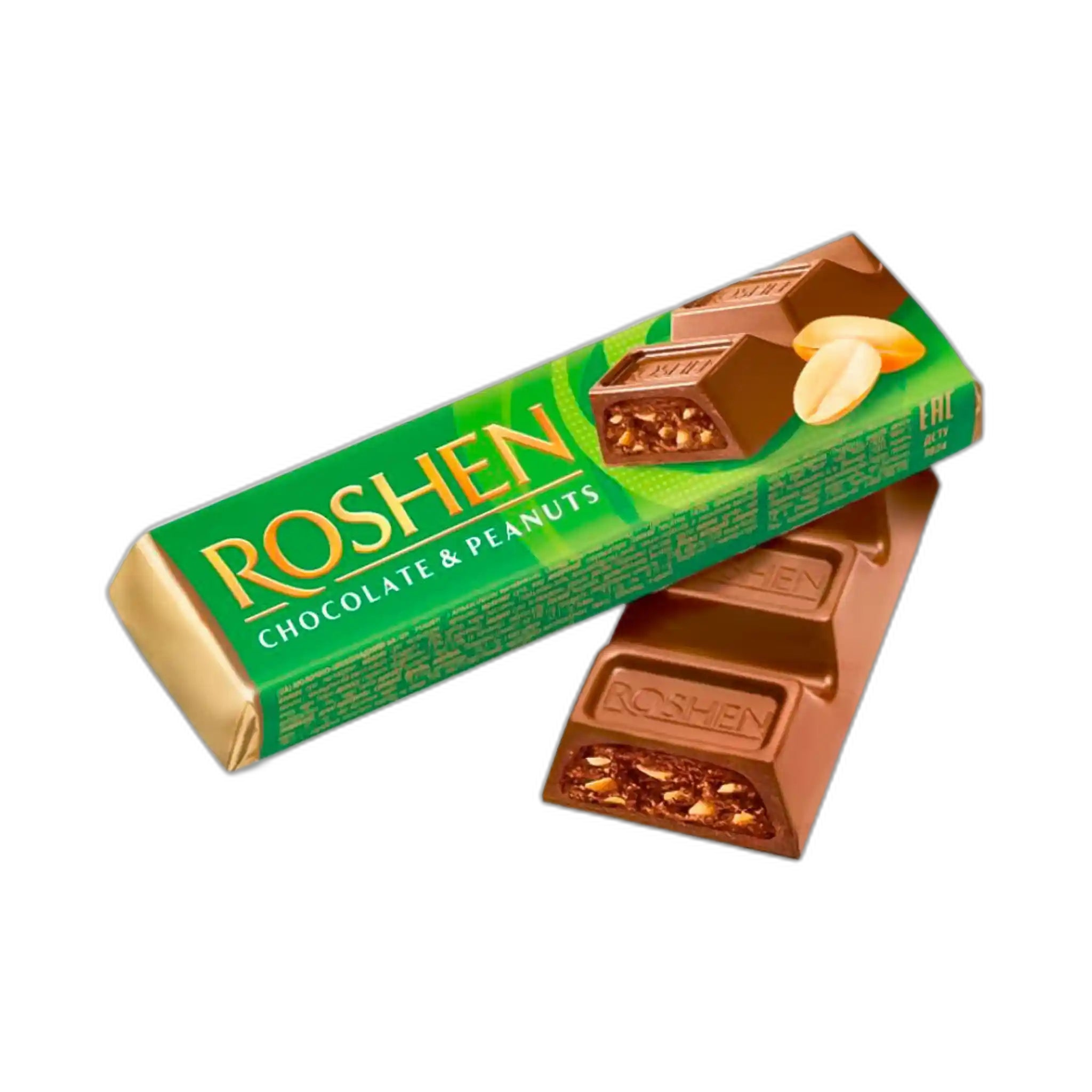 Roshen Čokoládová tyčinka s arašídovou náplní, 38g / 30ks