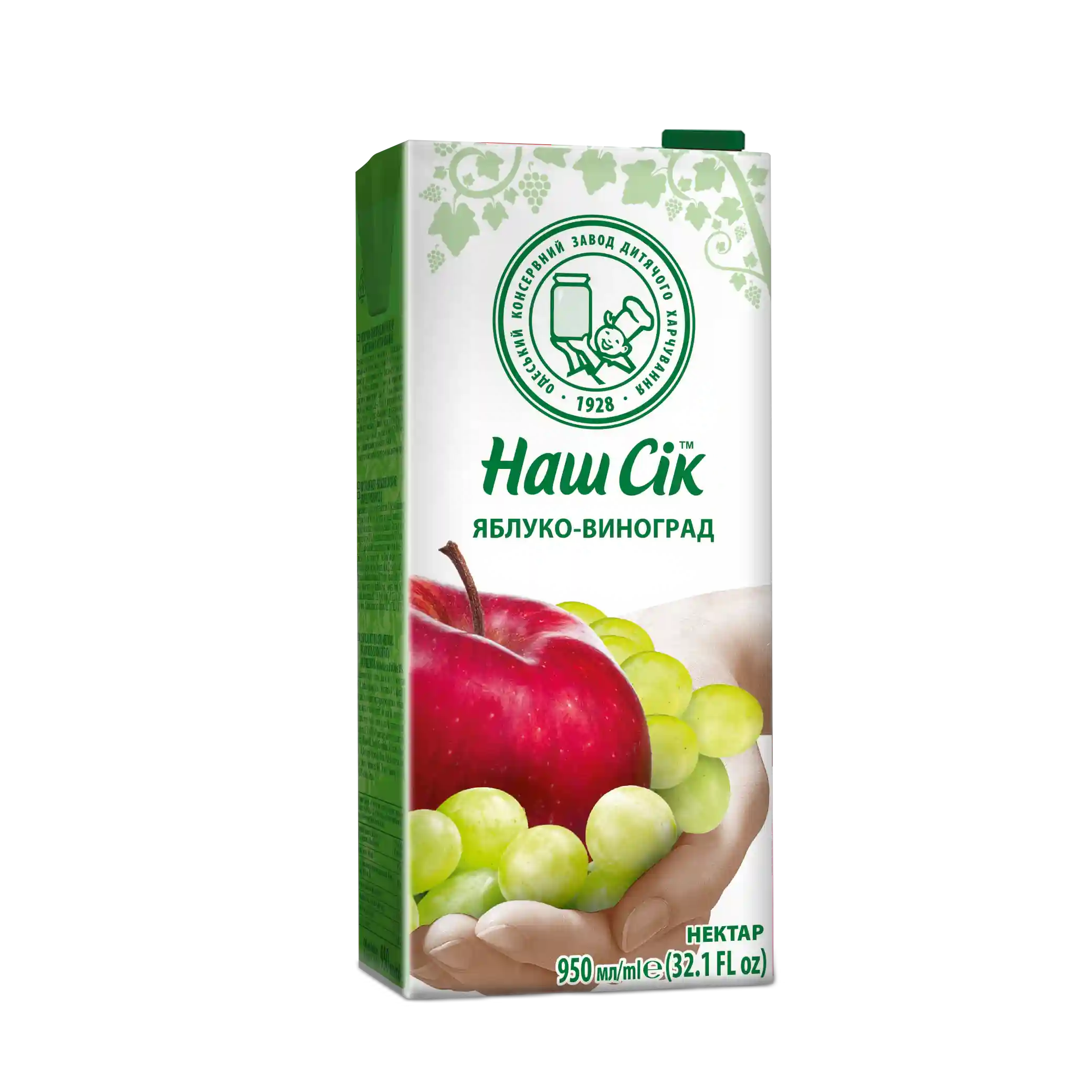 "Náš sik" Nápoj z jablek a hroznů, t/p, 0,95 L/12kus