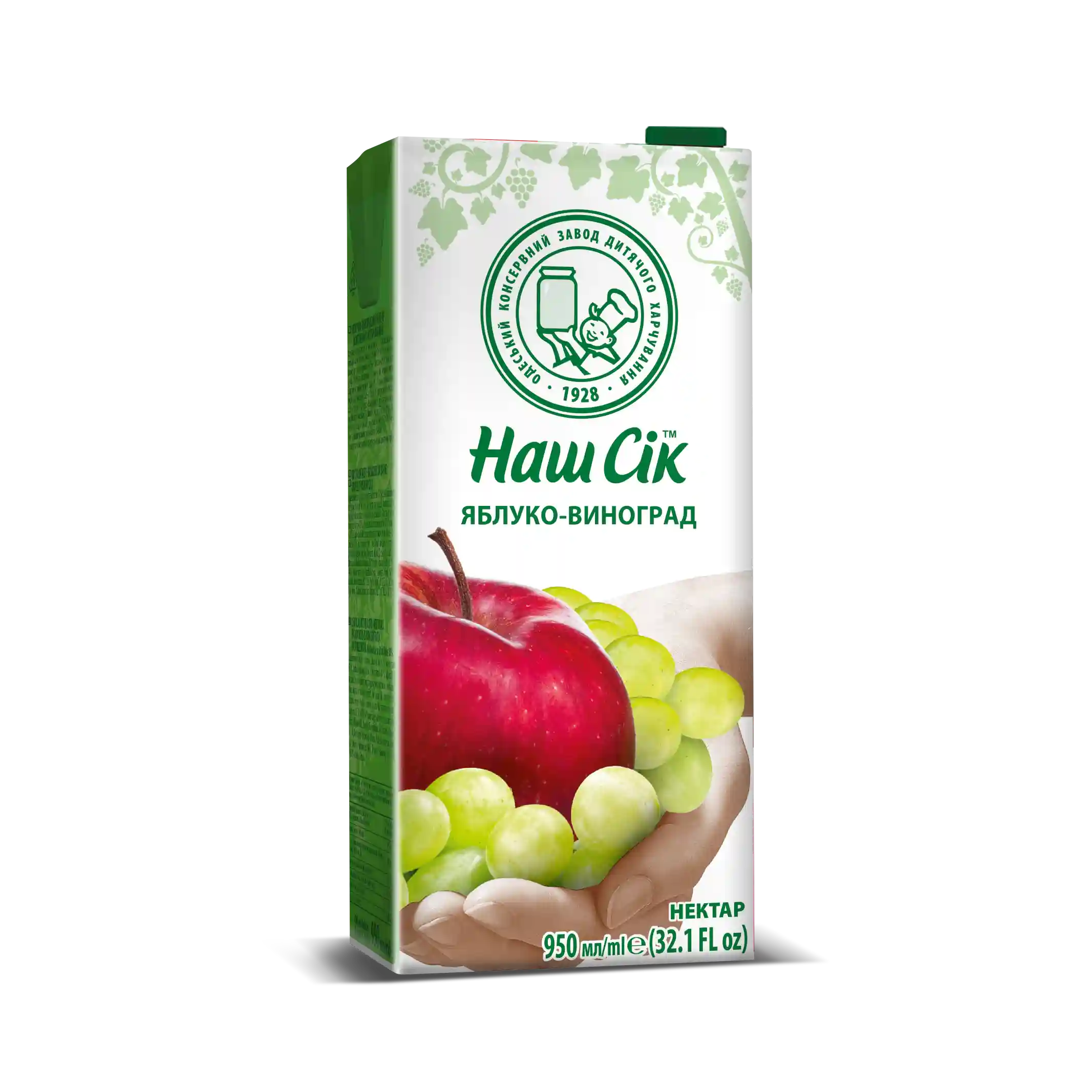 "Náš sik" Nápoj z jablek a hroznů, t/p, 0,95 L/12kus