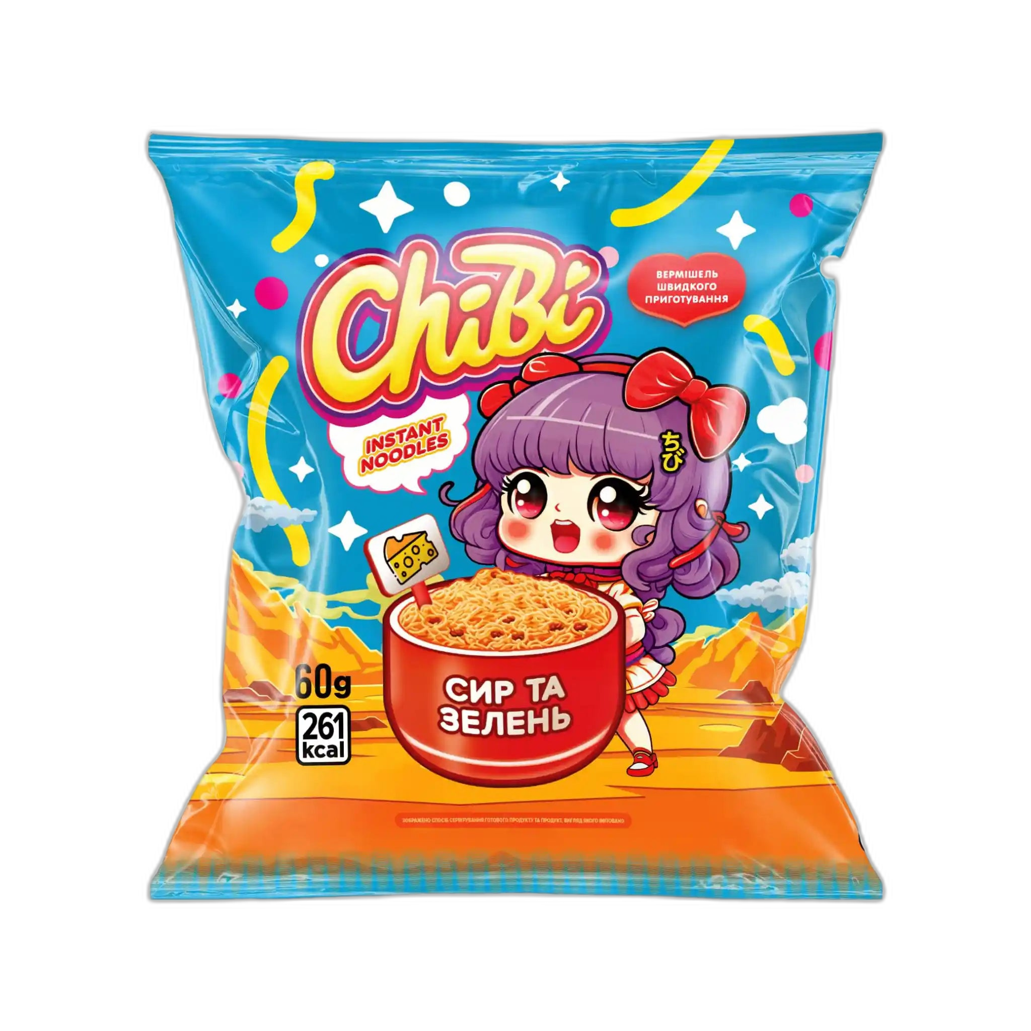 ChiBi Instantní nudle sýr a bylinky, 60g/60ks