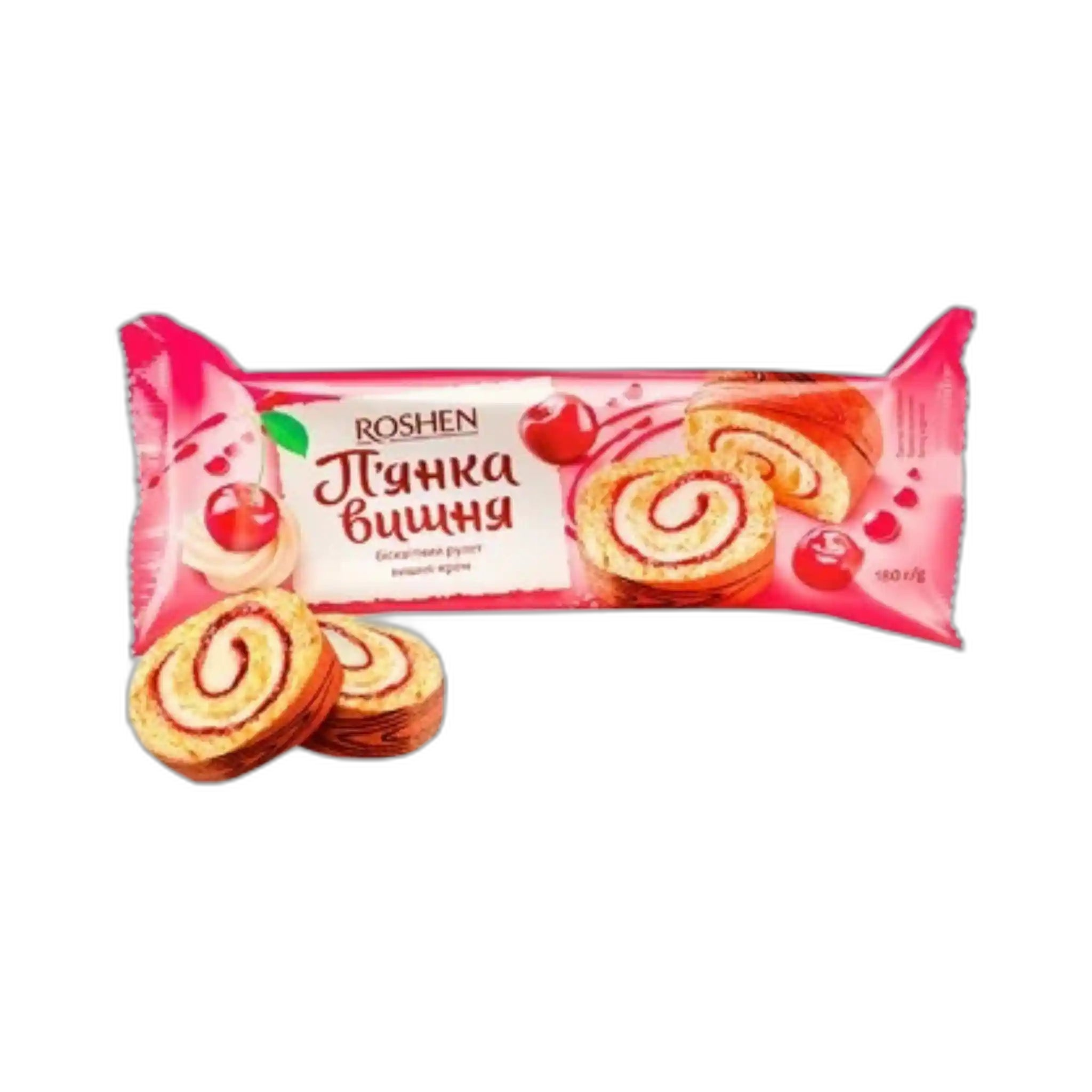 Roshen Roláda "Cherry Liquor" s višňovou krémovou náplní, 180g/14ks