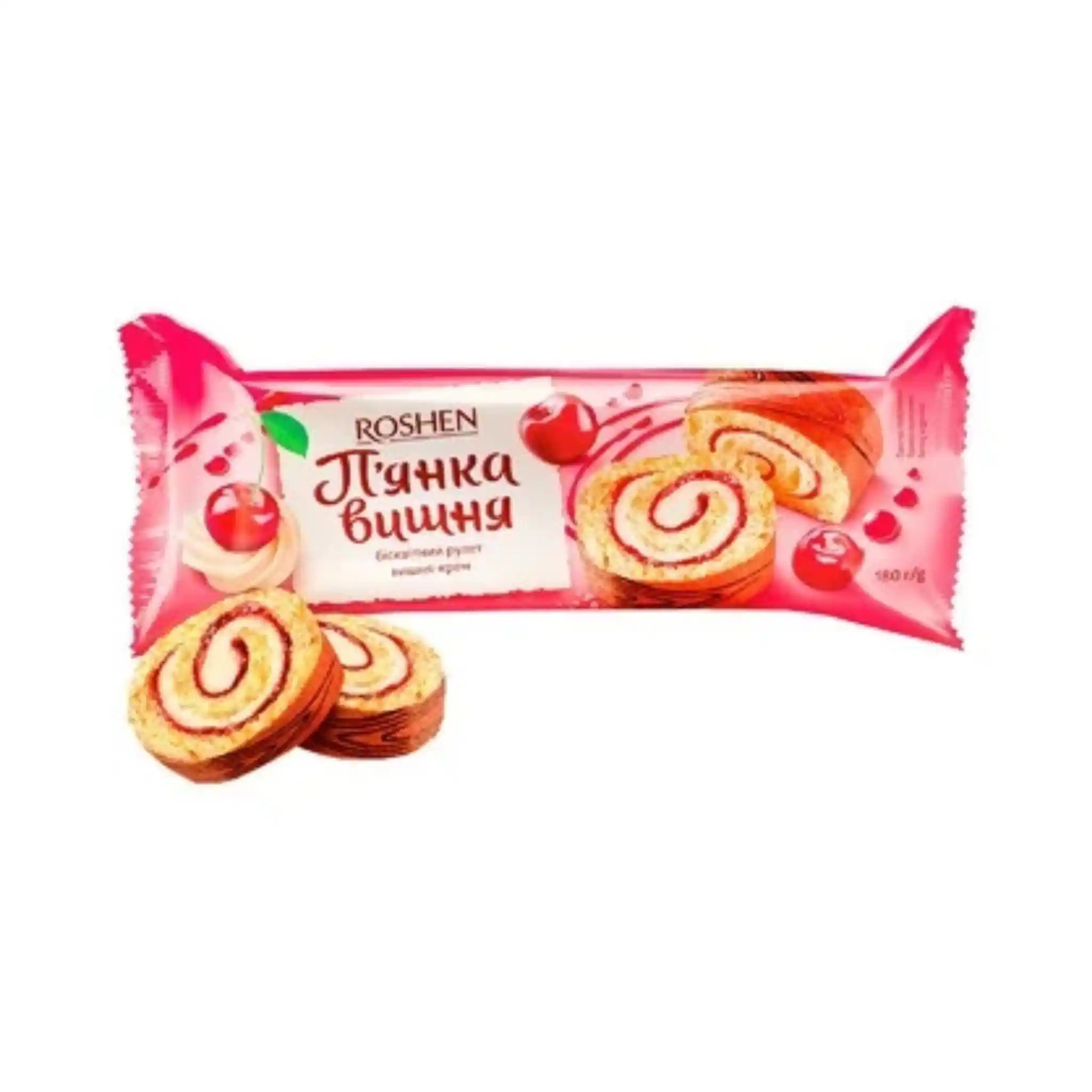 Roshen Roláda "Cherry Liquor" s višňovou krémovou náplní, 180g/14ks