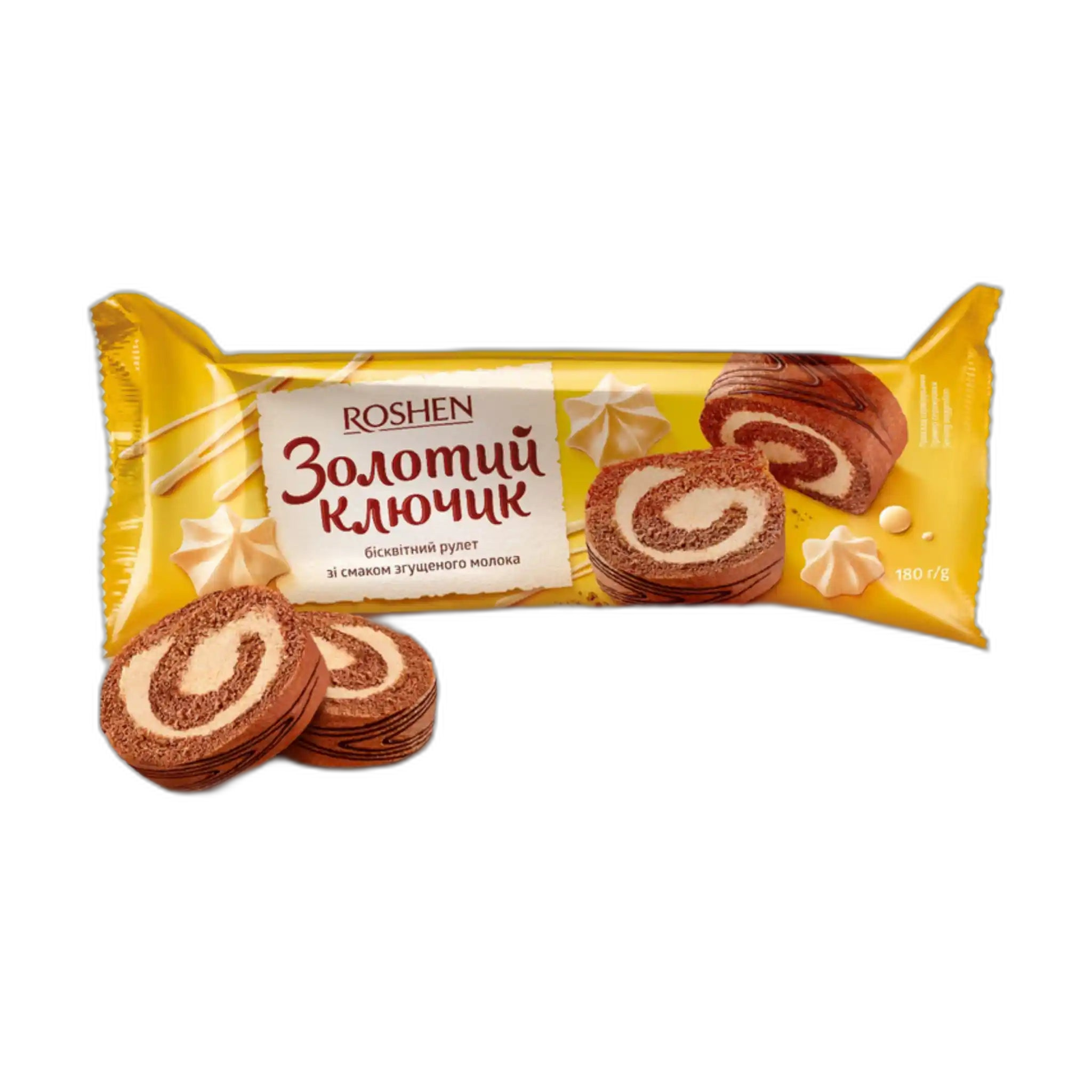 Roshen Roláda "Golden Key" s náplní z kondenzovaného mléka, 180g/14ks