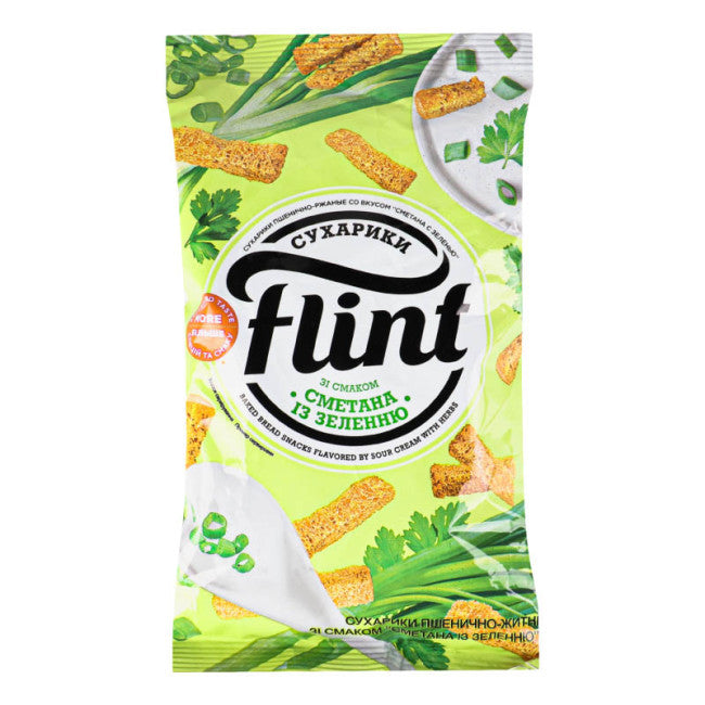 Flint Suchariky s příchutí zakysané smetany a bylinek, 70g /65 ks