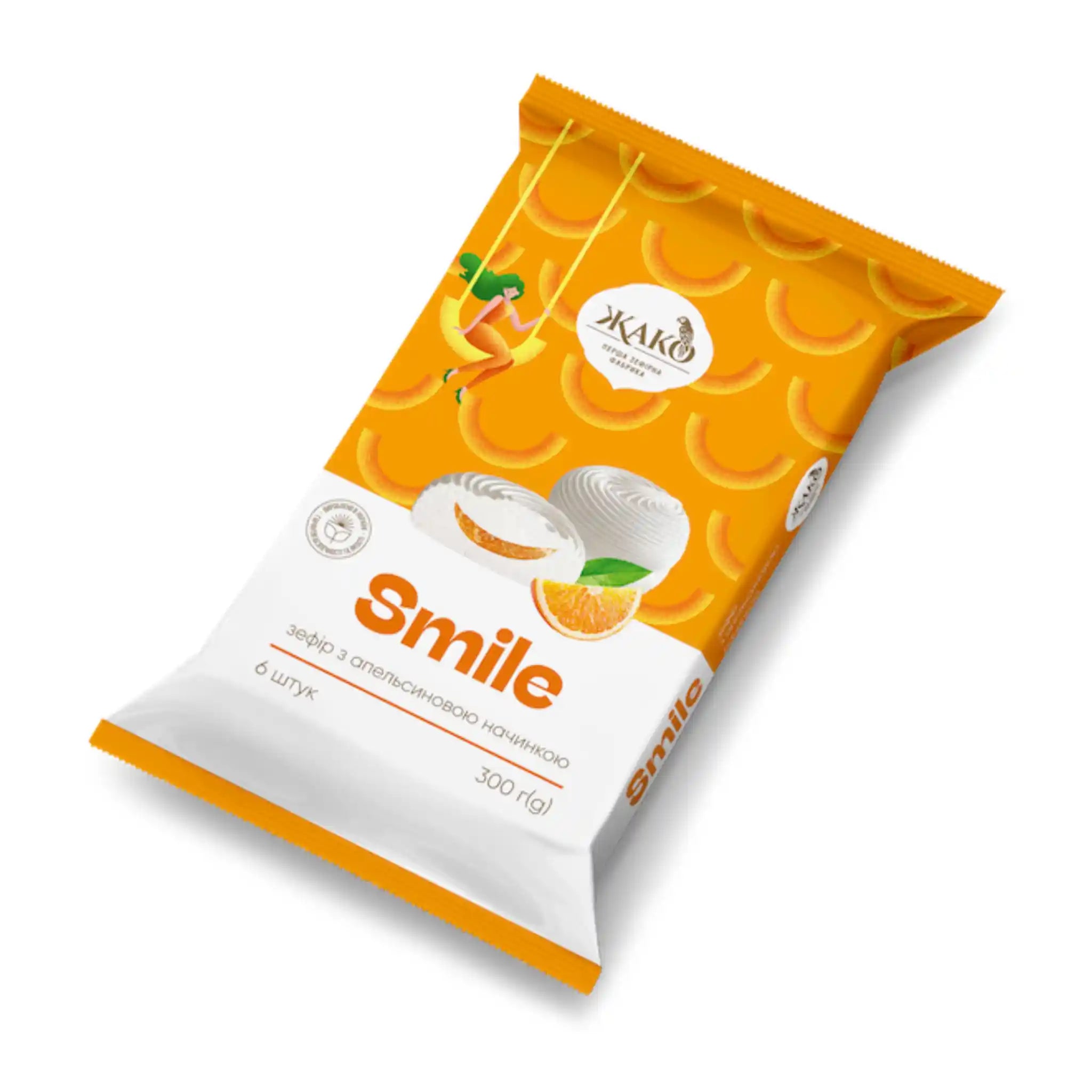 Žako Smile Zefír s pomerančovou náplní, 300g/10ks