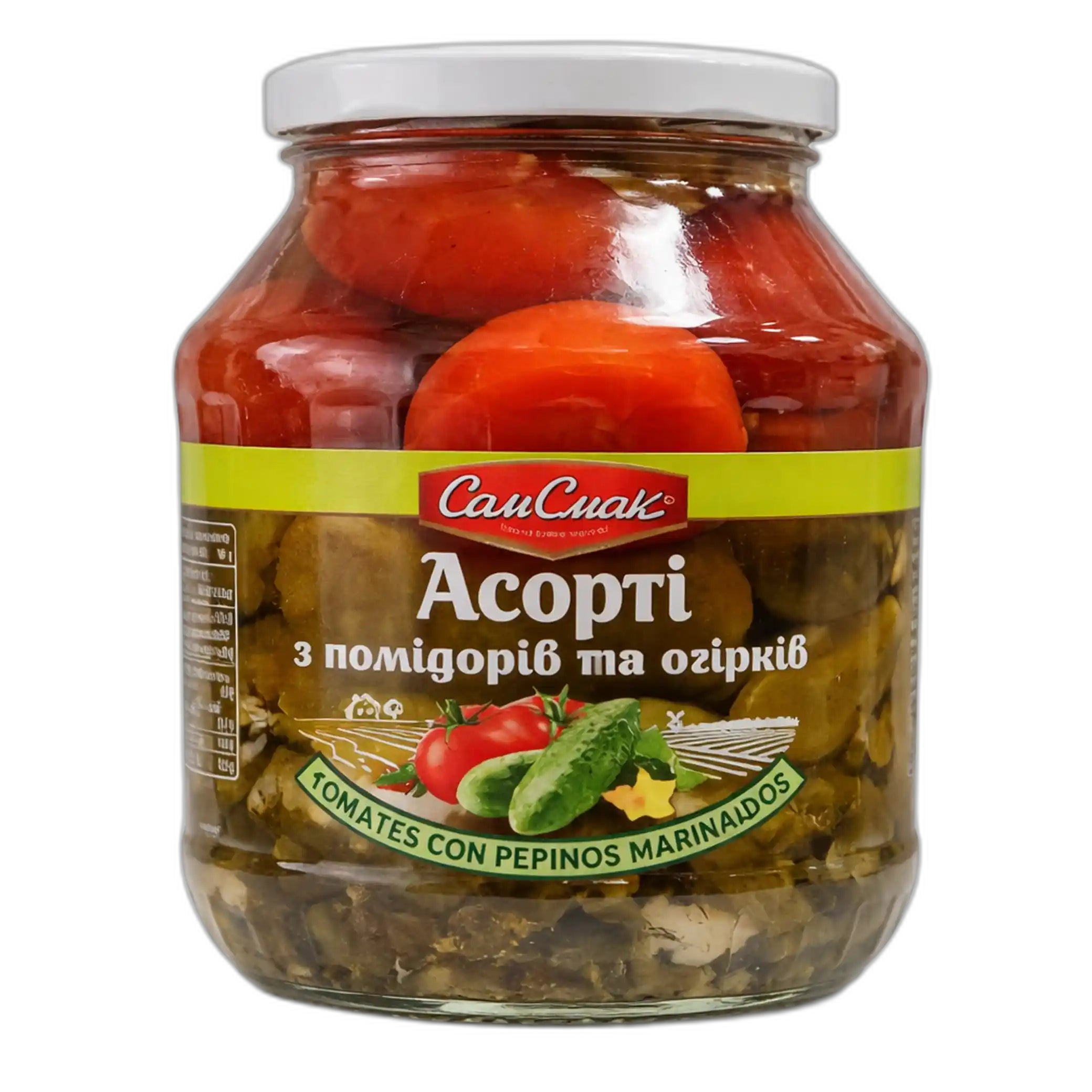 TM Sam Smak Assorti rajčat a okurek, 1600g/6ks