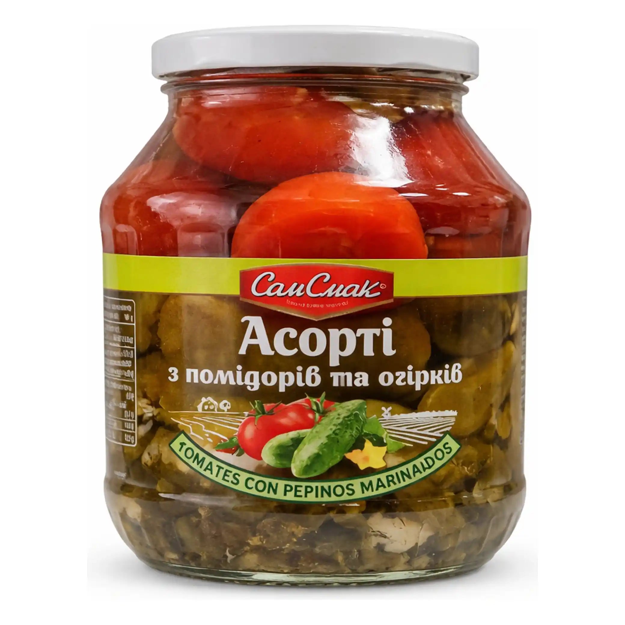 TM Sam Smak Assorti rajčat a okurek, 1600g/6ks