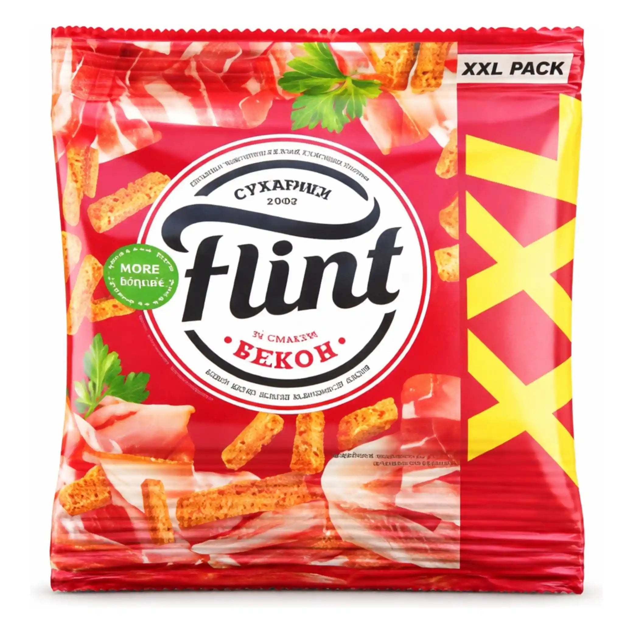 Flint Suchariky s příchutí anglické slaniny (bekon), 150g /32 ks