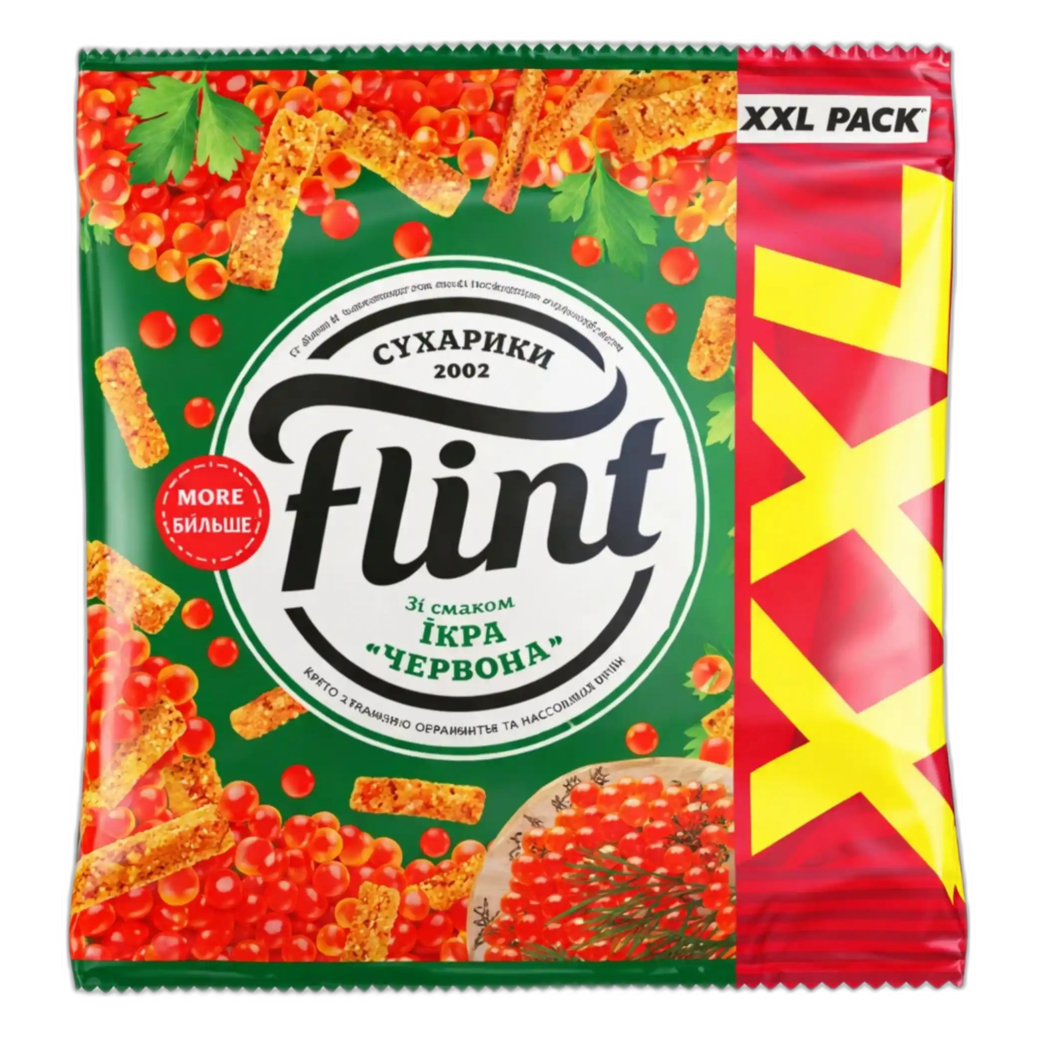 Flint Suchariky s příchutí červeného kaviáru, 150g /32 ks