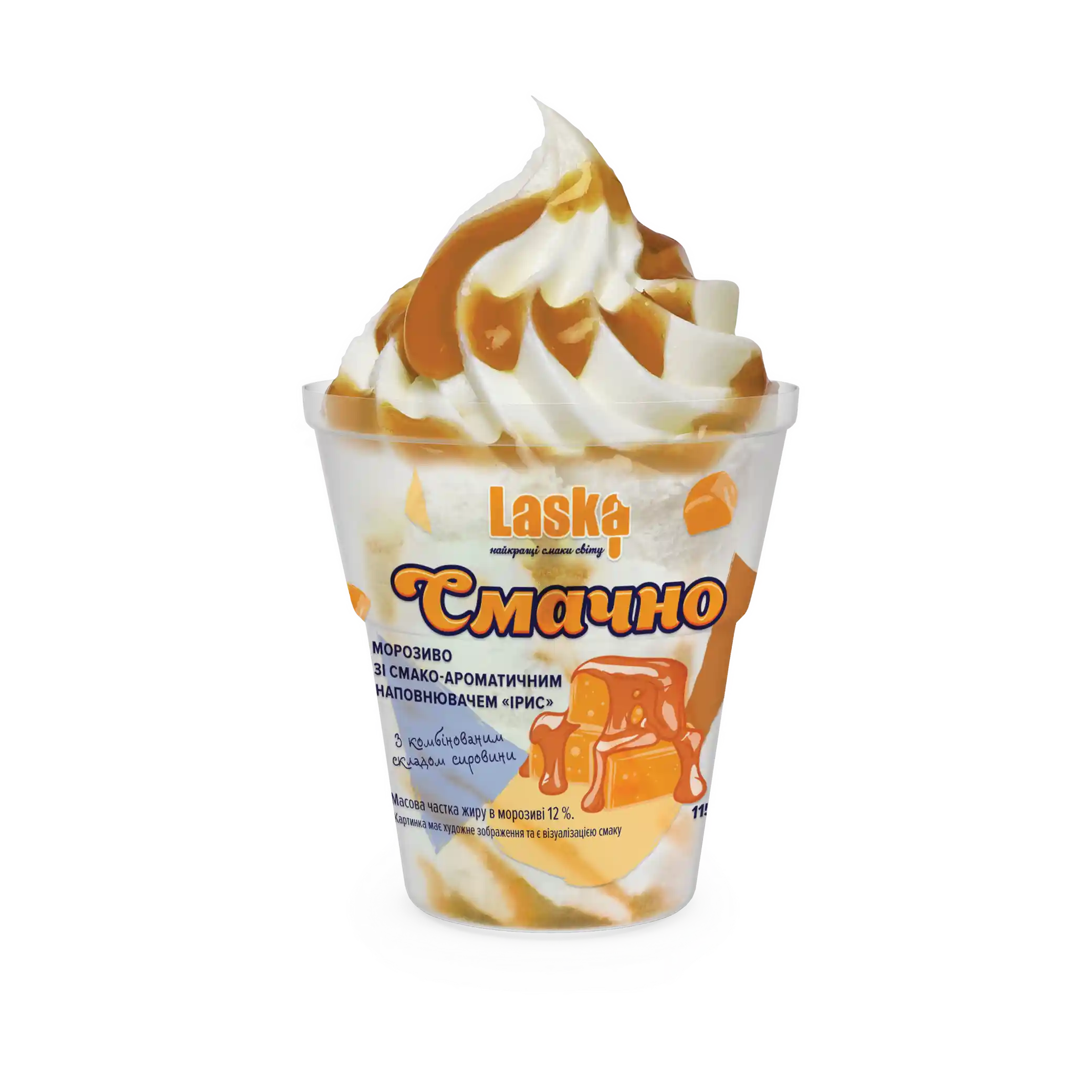 Laska Zmrzlina Smachno Iris v plastovém kelímku 115 g/12ks