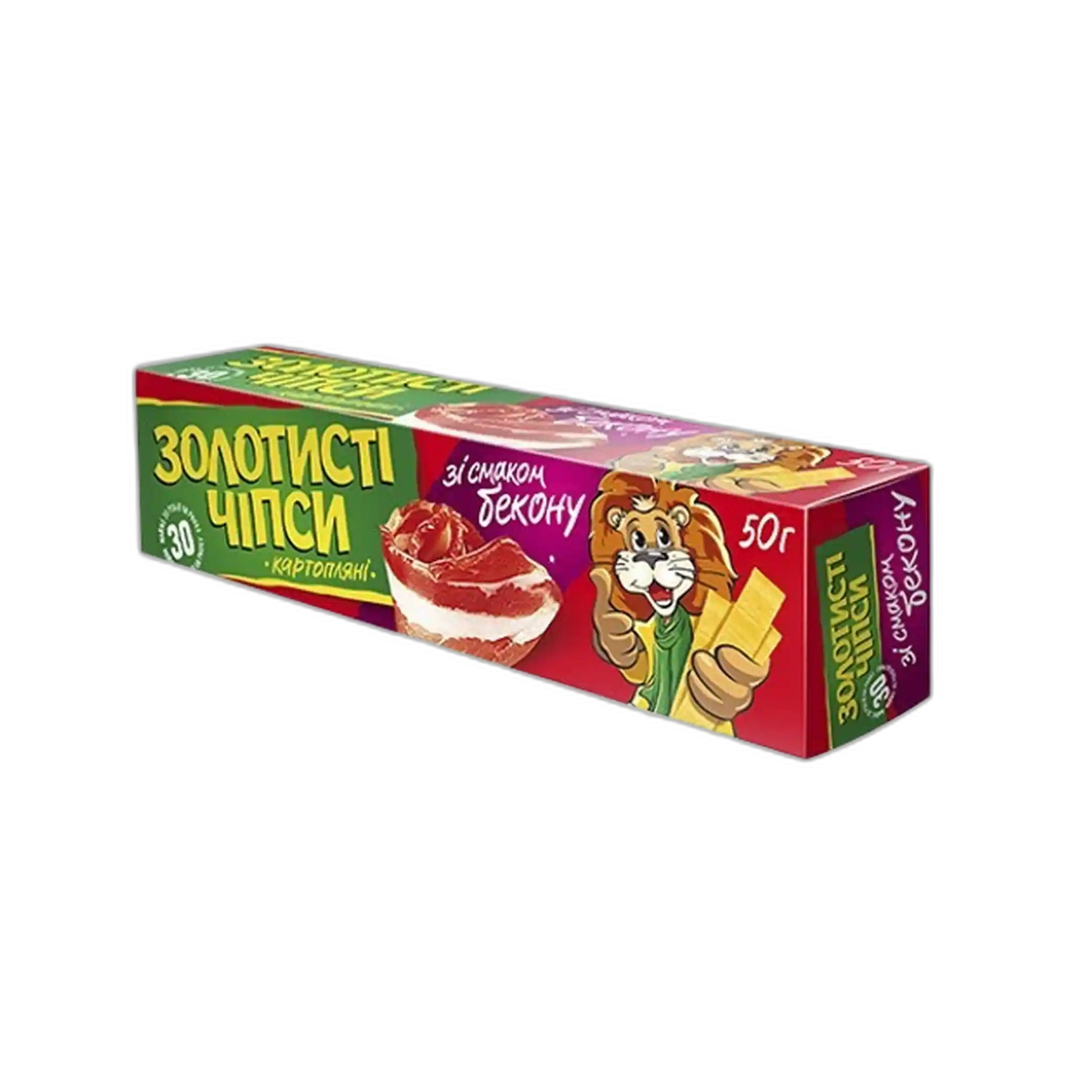Jaivir Chipsy „Zlatavé“ s příchutí slaniny (bekon), 50 g/33ks