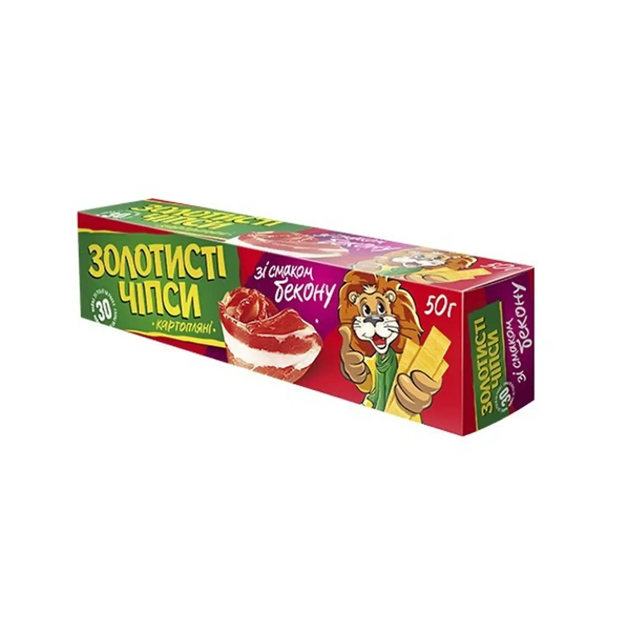 Jaivir Chipsy „Zlatavé“ s příchutí slaniny (bekon), 50 g/33ks