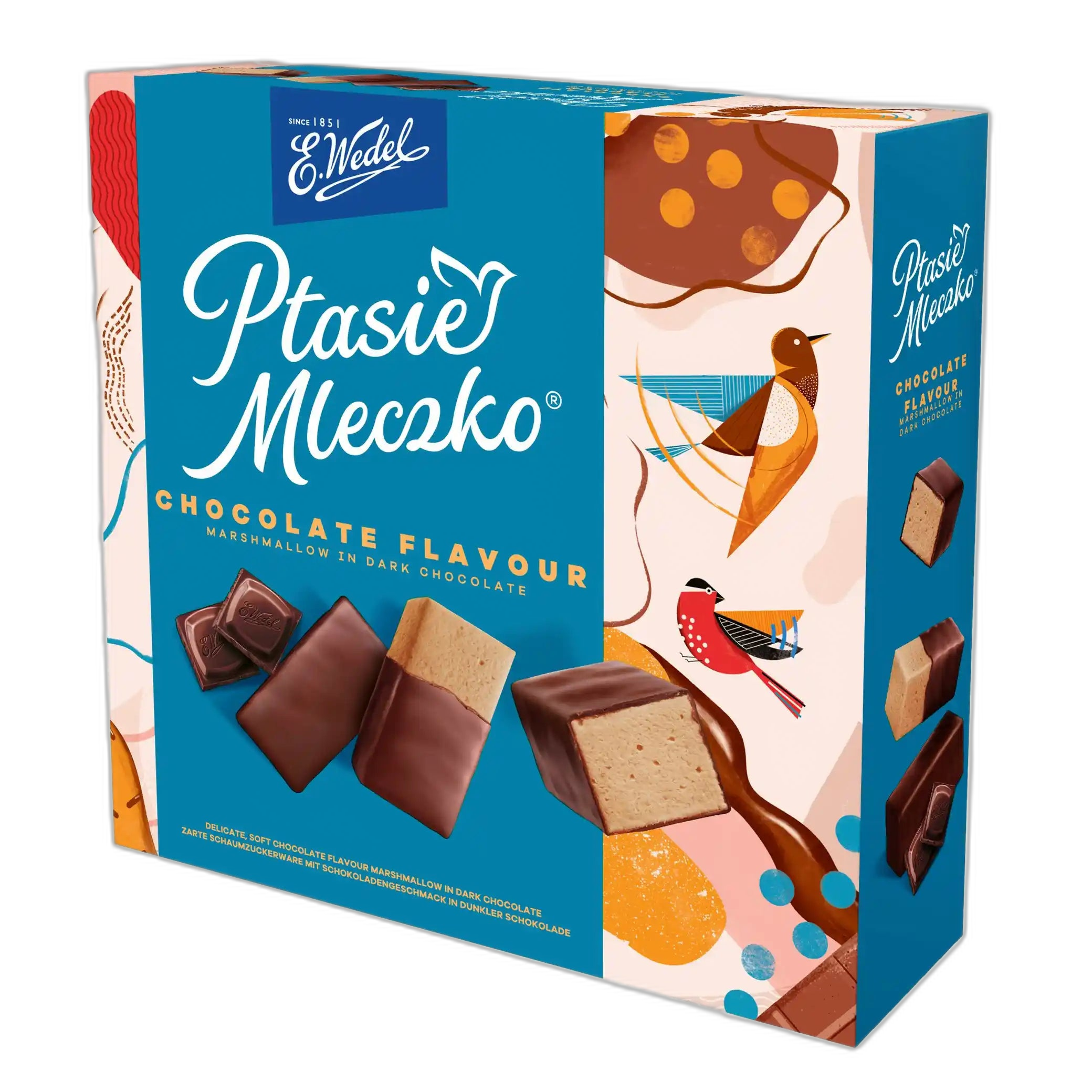 WEDEL "Ptačí mléko" s kakaovou příchutí  v čokoládě 340g /18 ks