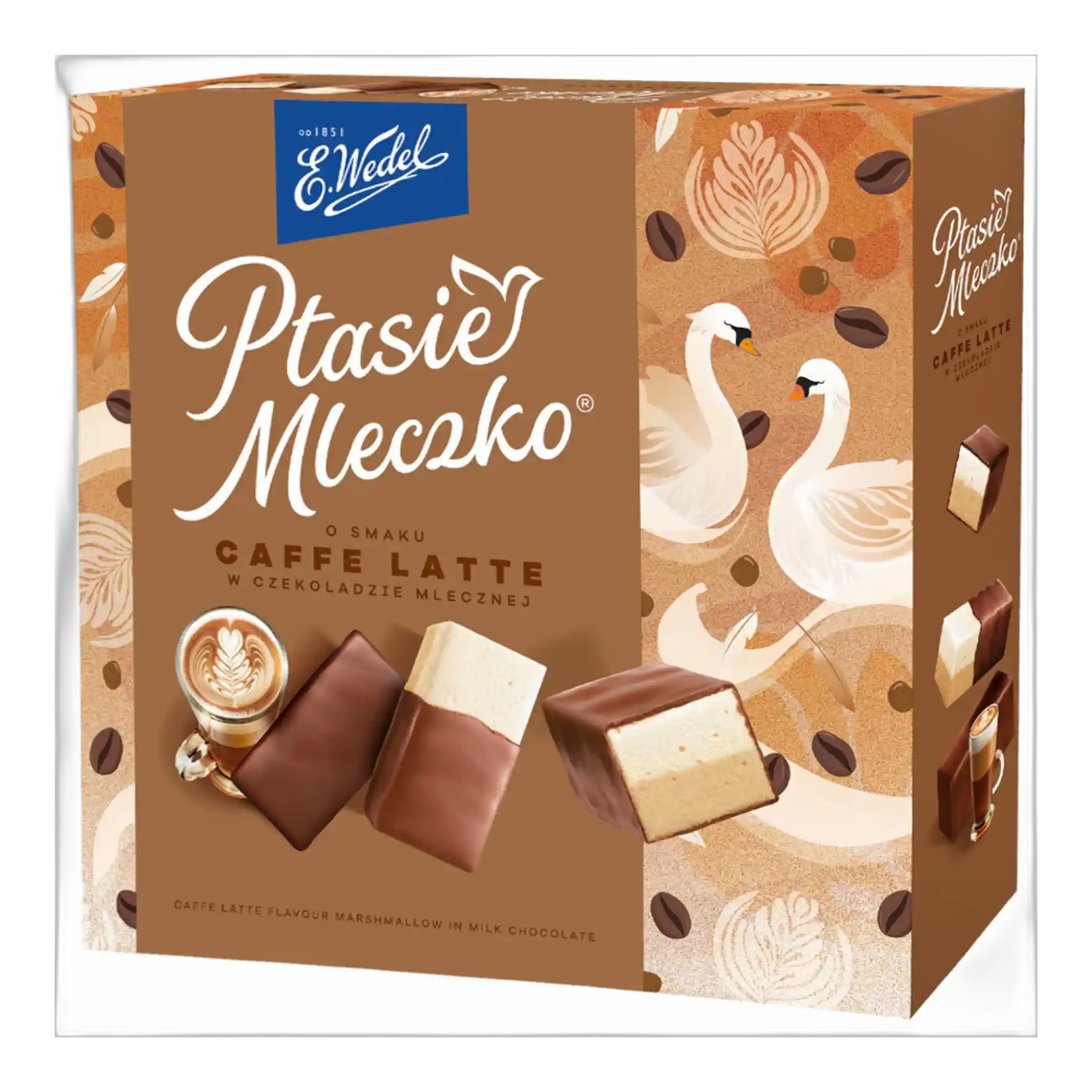 WEDEL Bonboniéra Ptačí mléko s příchutí caffè latte v mléčné čokoládě 340g /18 ks