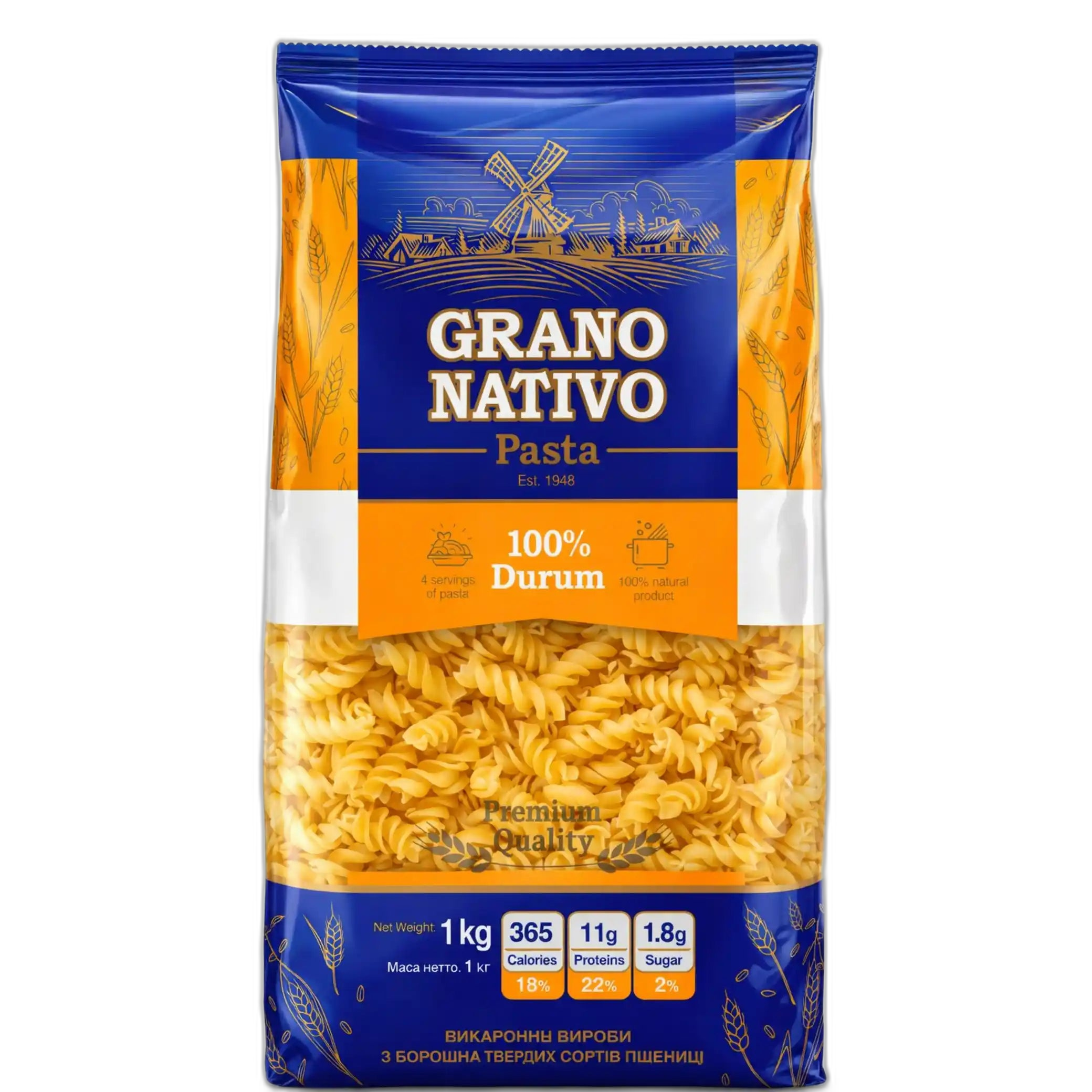 Těstoviny Spirale "Grano Nativo" 1 kg/7ks