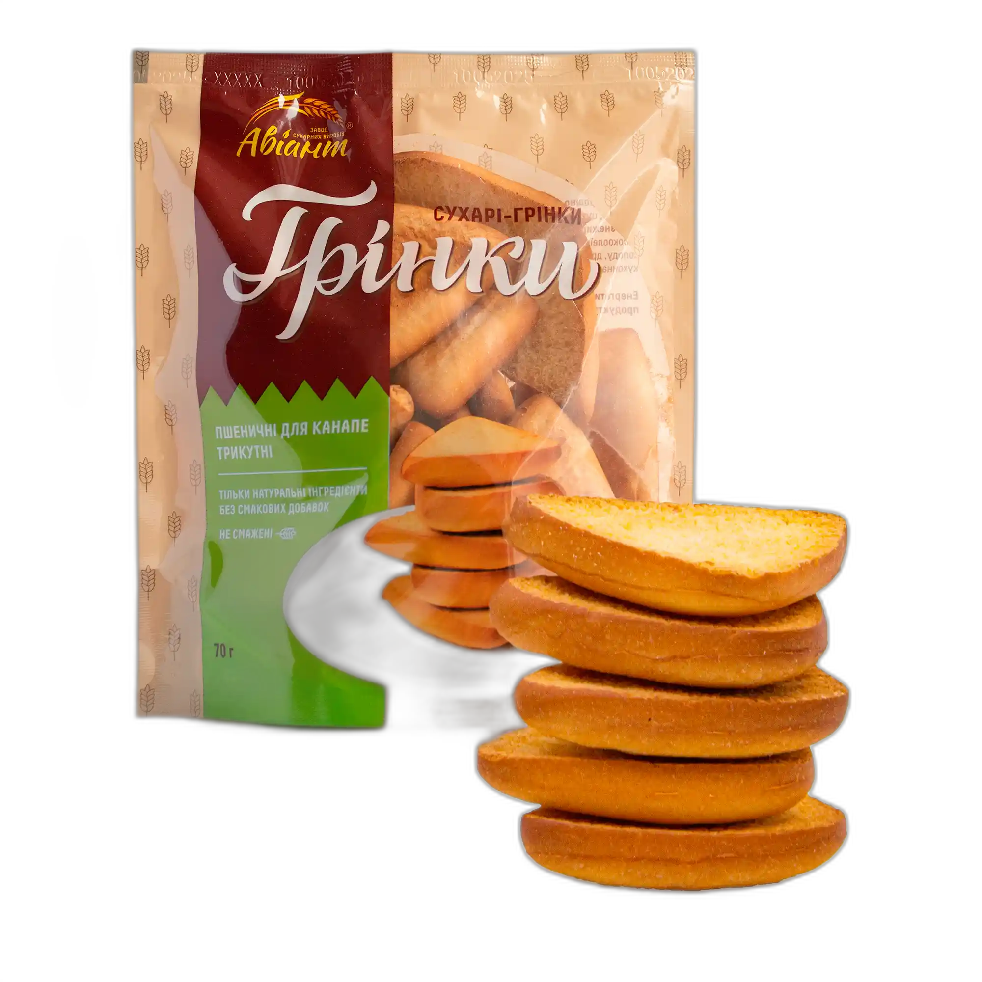 Aviant Pšeničné chlebíčky Trojúhelníkový, 70g/16 ks