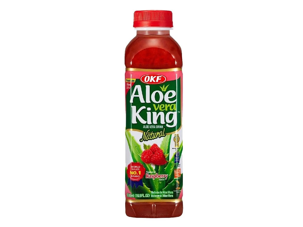 OKF Nápoj z aloe vera KING,malina, 0,5 l/20ks