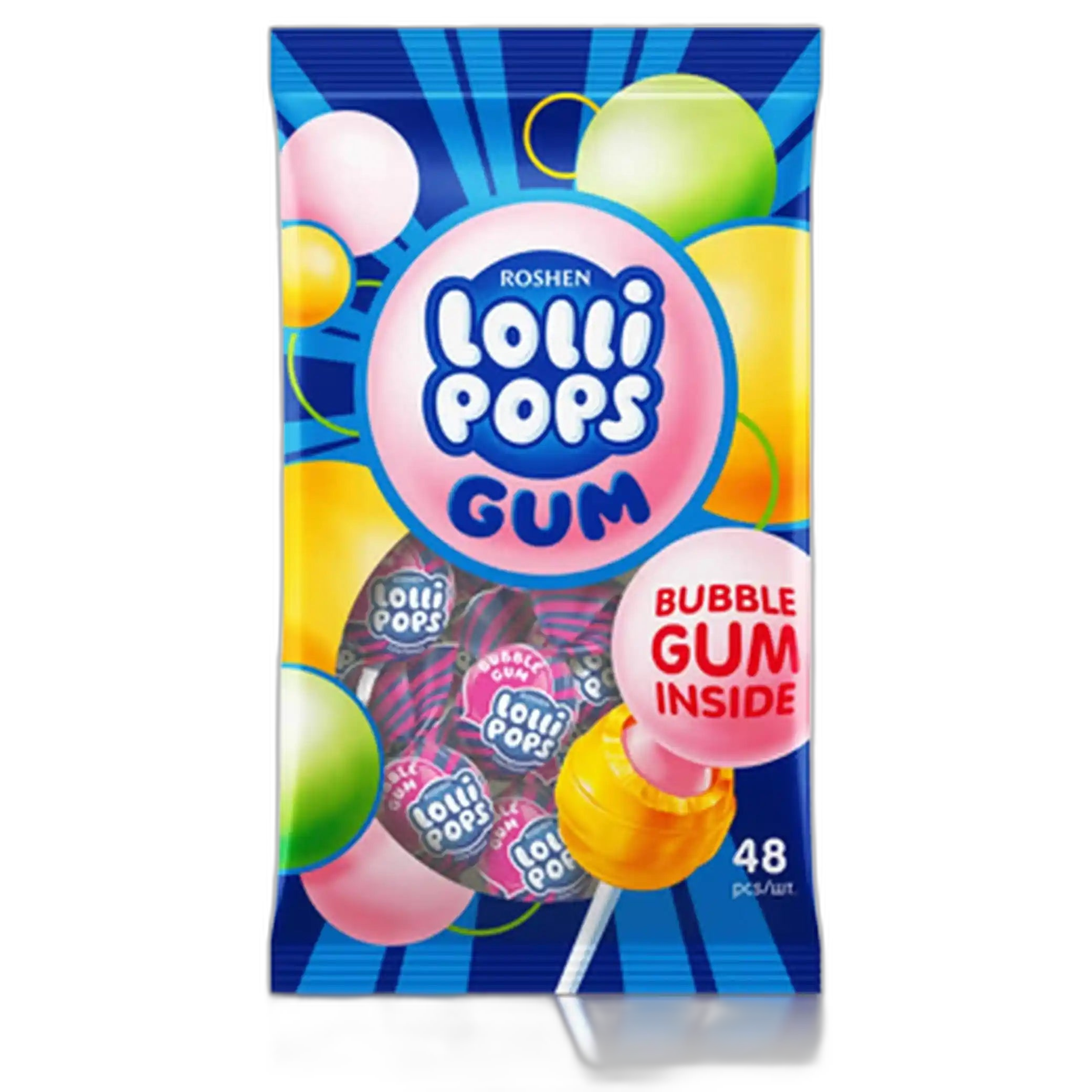 Roshen Lízátka „LolliPops GUM“,  920g/9 ks