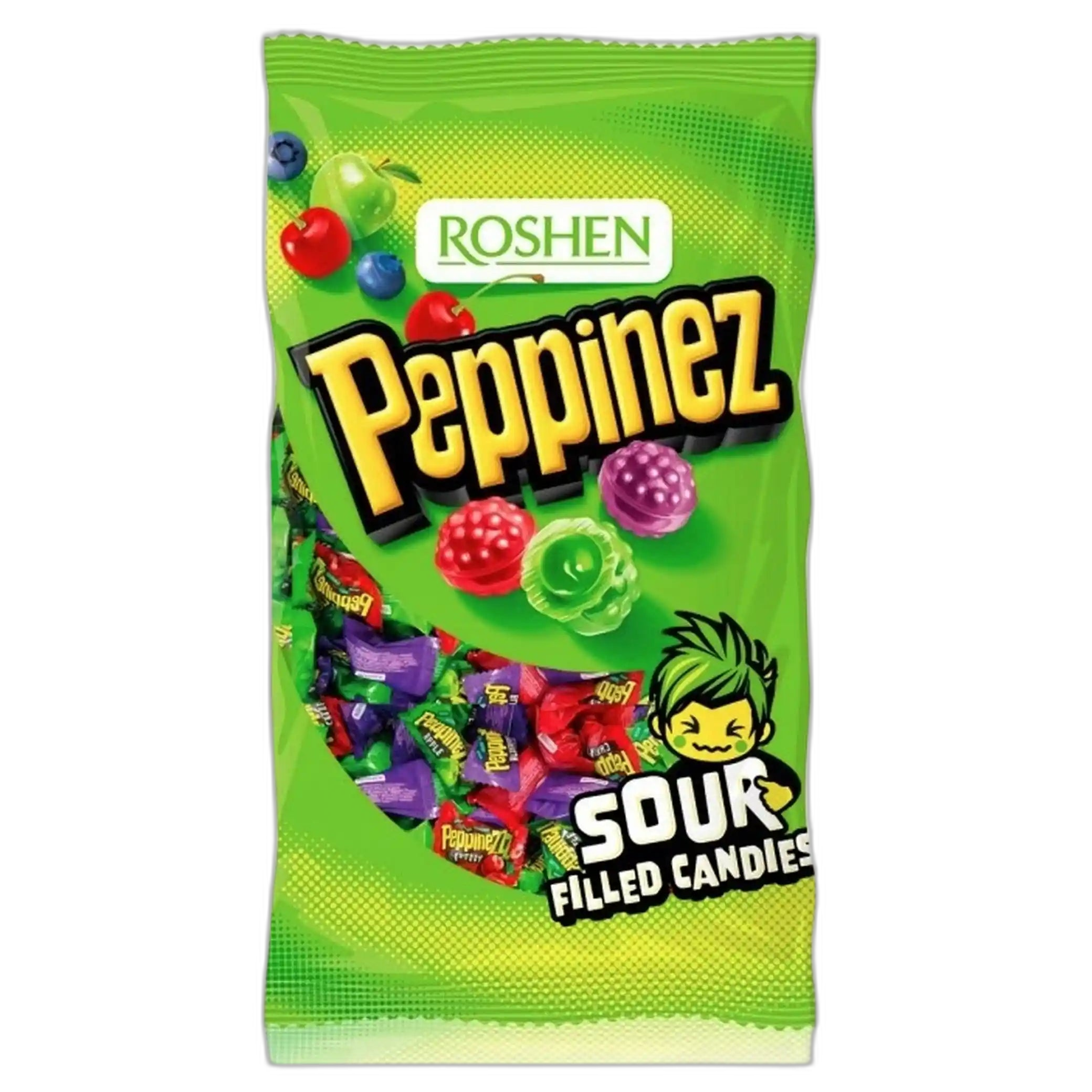 Roshen  Karamelové bonbóny „Peppinez“ s ovocnou náplní,  900g