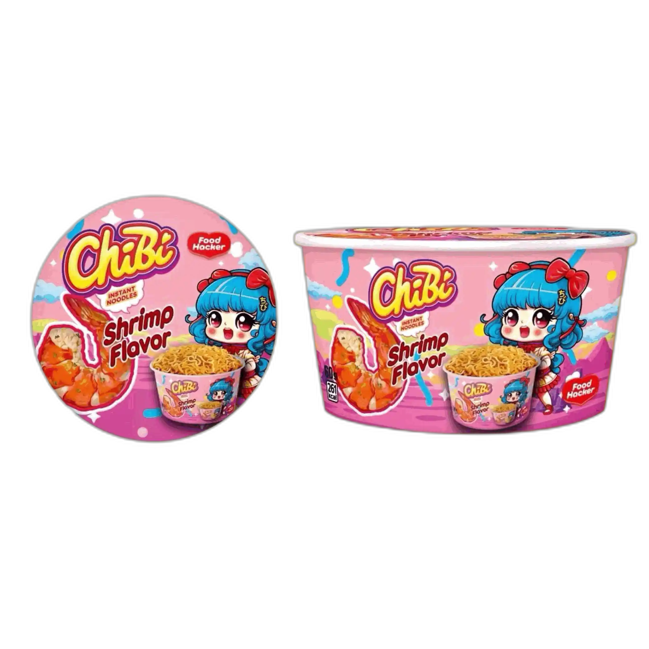 ChiBi Instantní nudle Tom Yum s krevetami, box 85g/24ks
