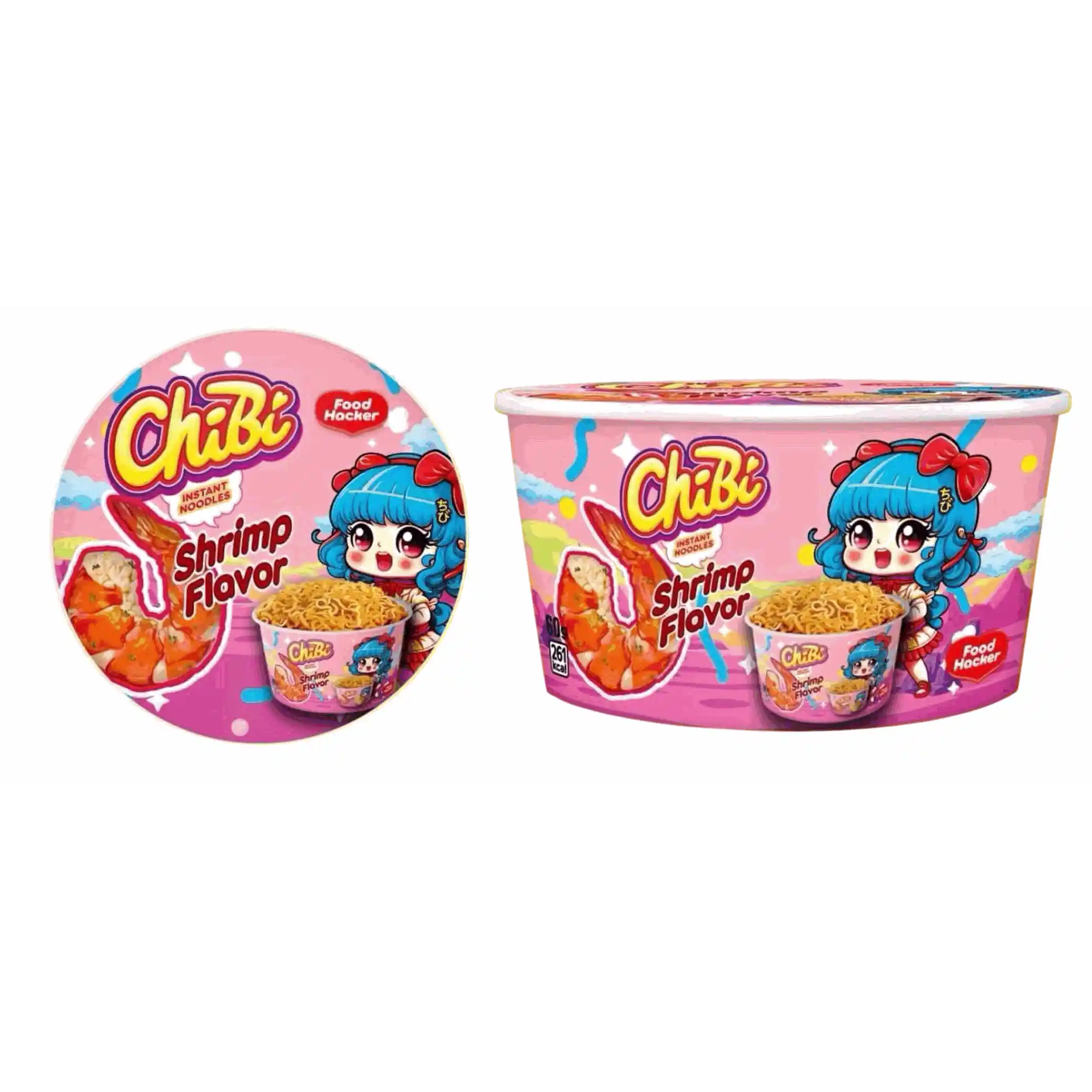ChiBi Instantní nudle Tom Yum s krevetami, box 85g/24ks