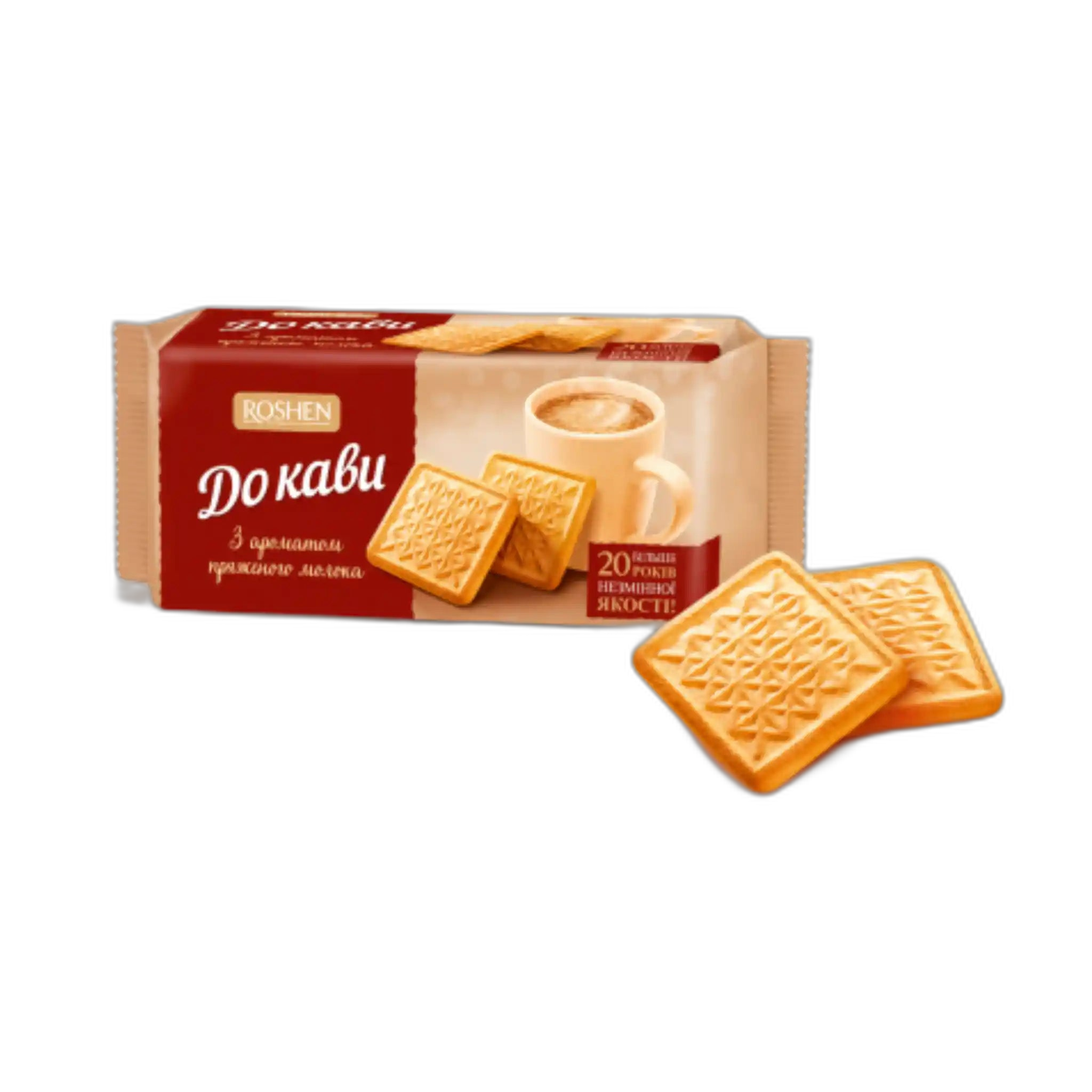 Roshen Sušenky "Do kavý" s příchutí přepuštěného mléka, 185g/28ks
