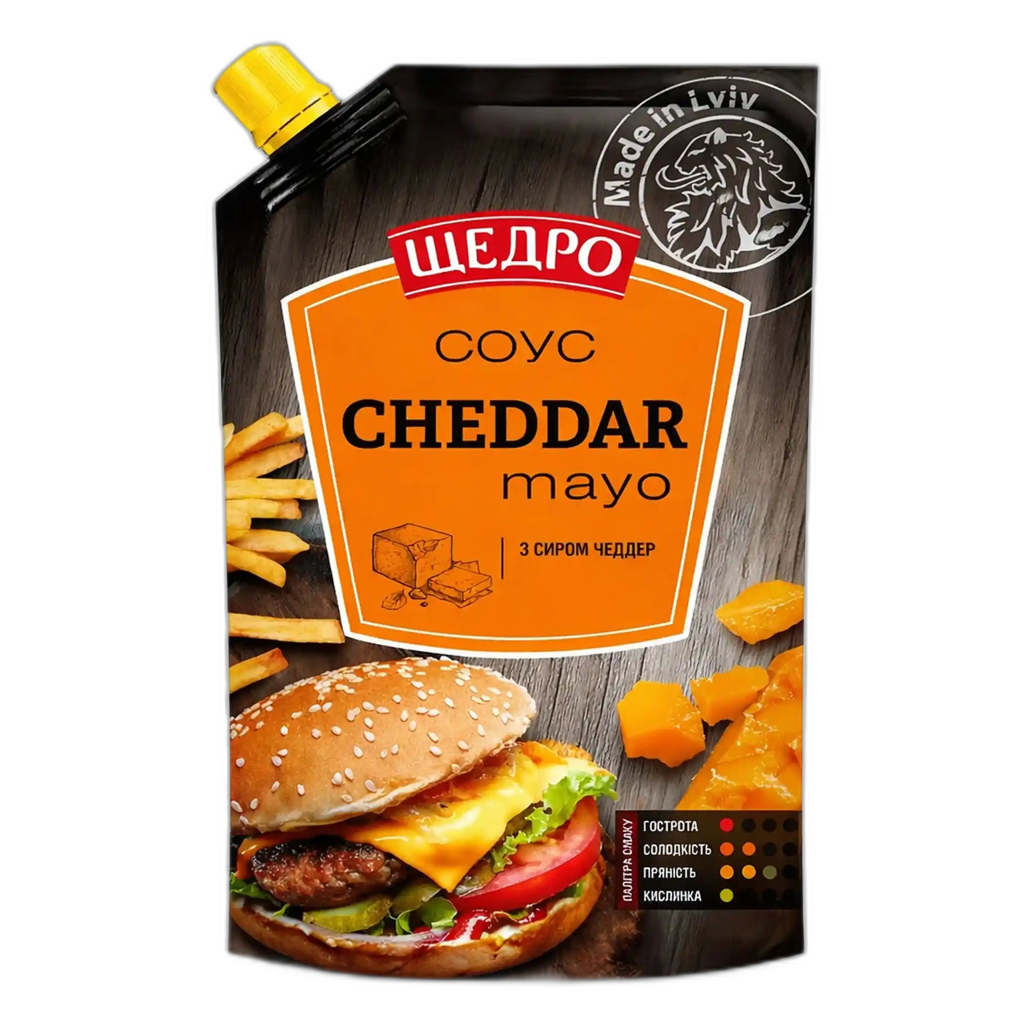 Schedro Omáčka "Cheddar mayo", 180g/28ks