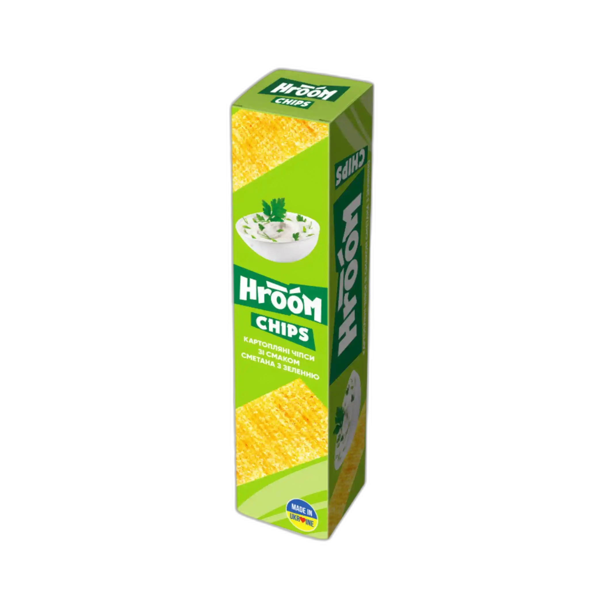 Flint Chipsy destičky "HROOM!" s příchutí zakysané smetany a bylinek, 50g /56 ks