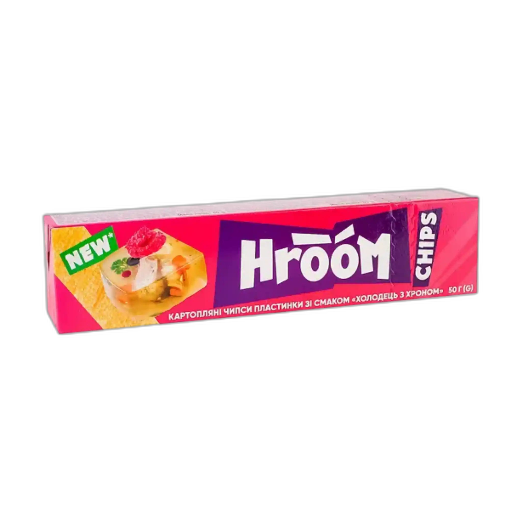 Flint Chipsy destičky "HROOM!" s příchutí sulcu s křenem, 50g /56 ks