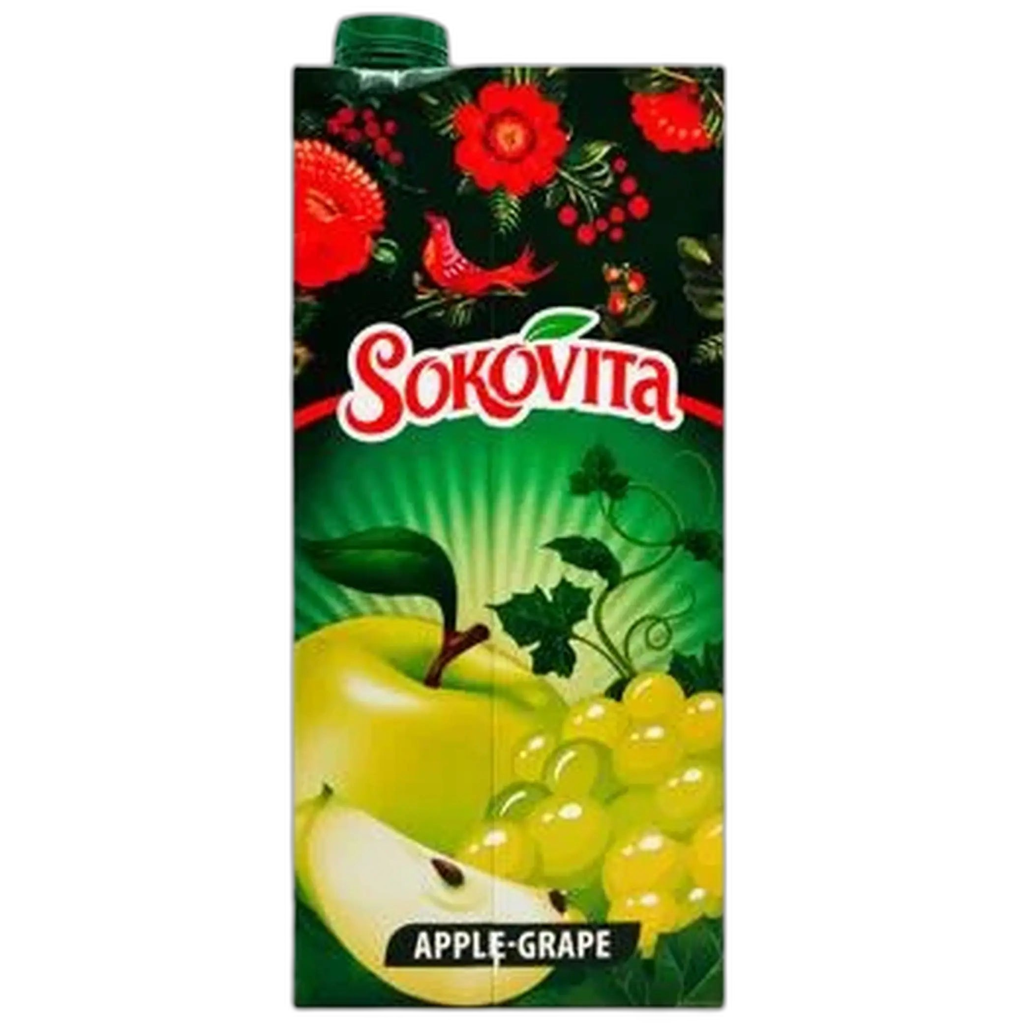 "Sokovita" Nápoj z jablek a hroznů, 0,95 L/12kus