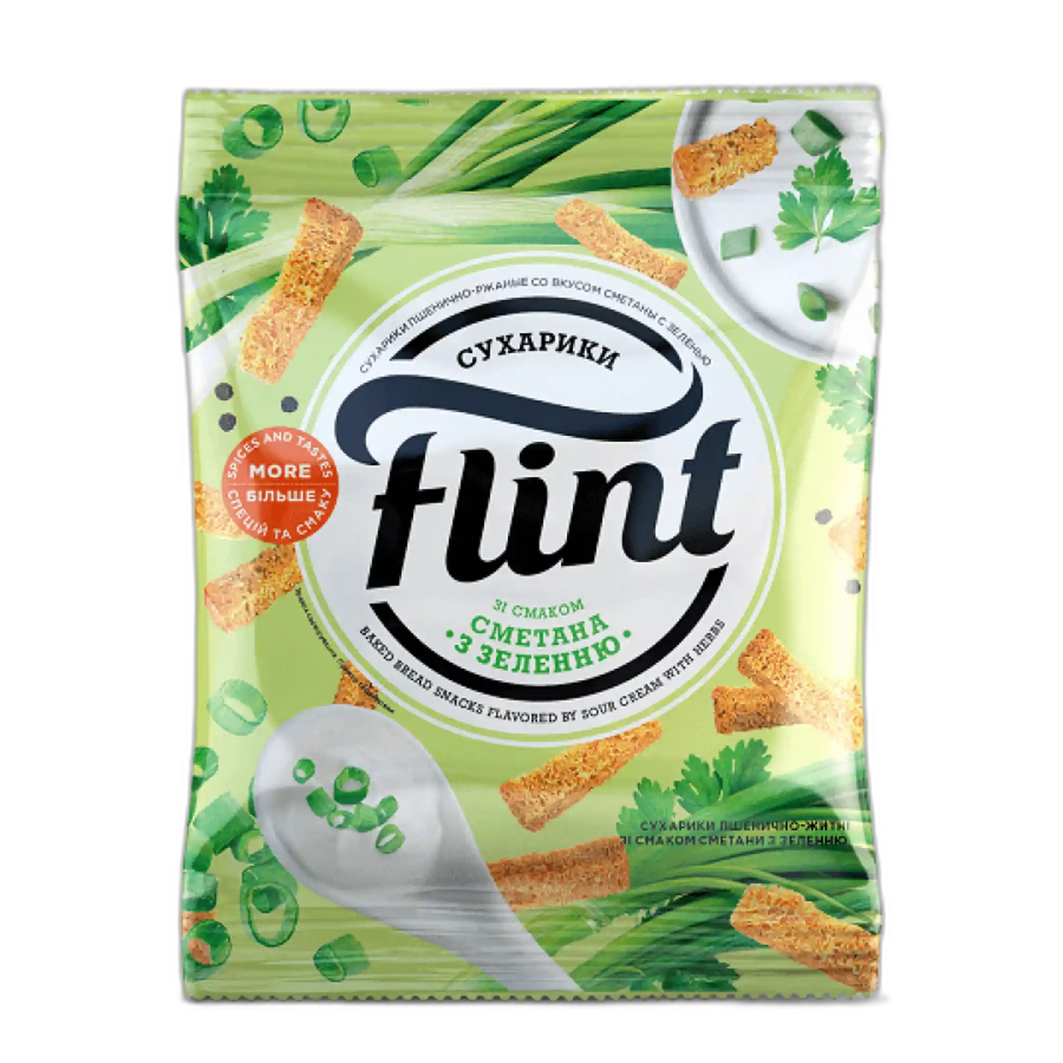 Flint Suchariky s příchutí zakysané smetany a bylinek, 70g /22 ks