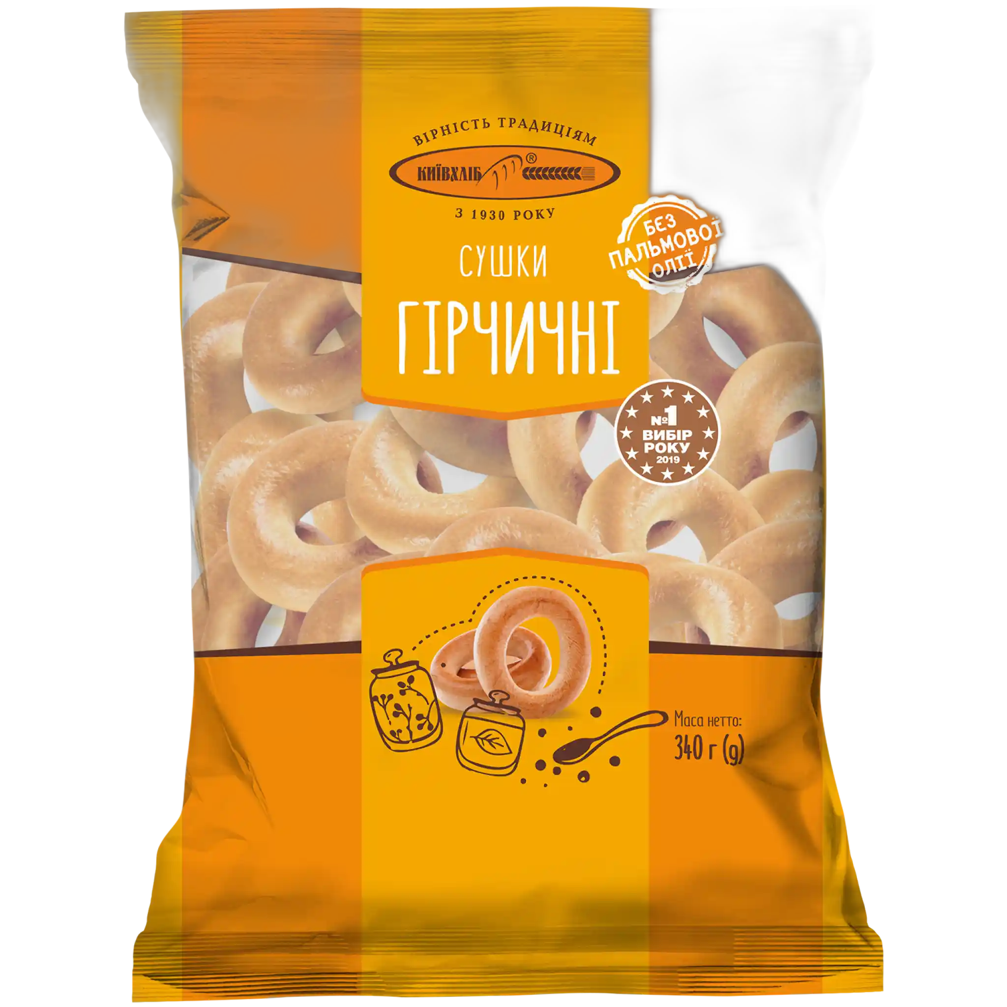KievChlib Preclíky "Horčiční", 340g /10ks