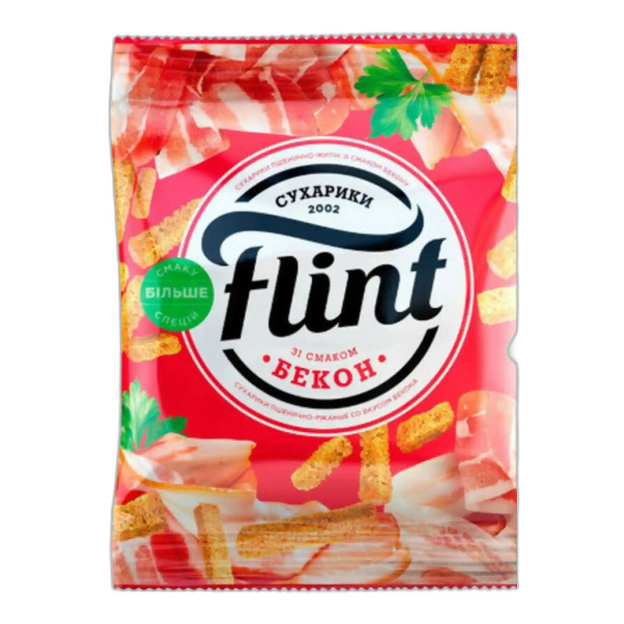 Flint Suchariky s příchutí anglické slaniny (bekon), 70g /65 ks