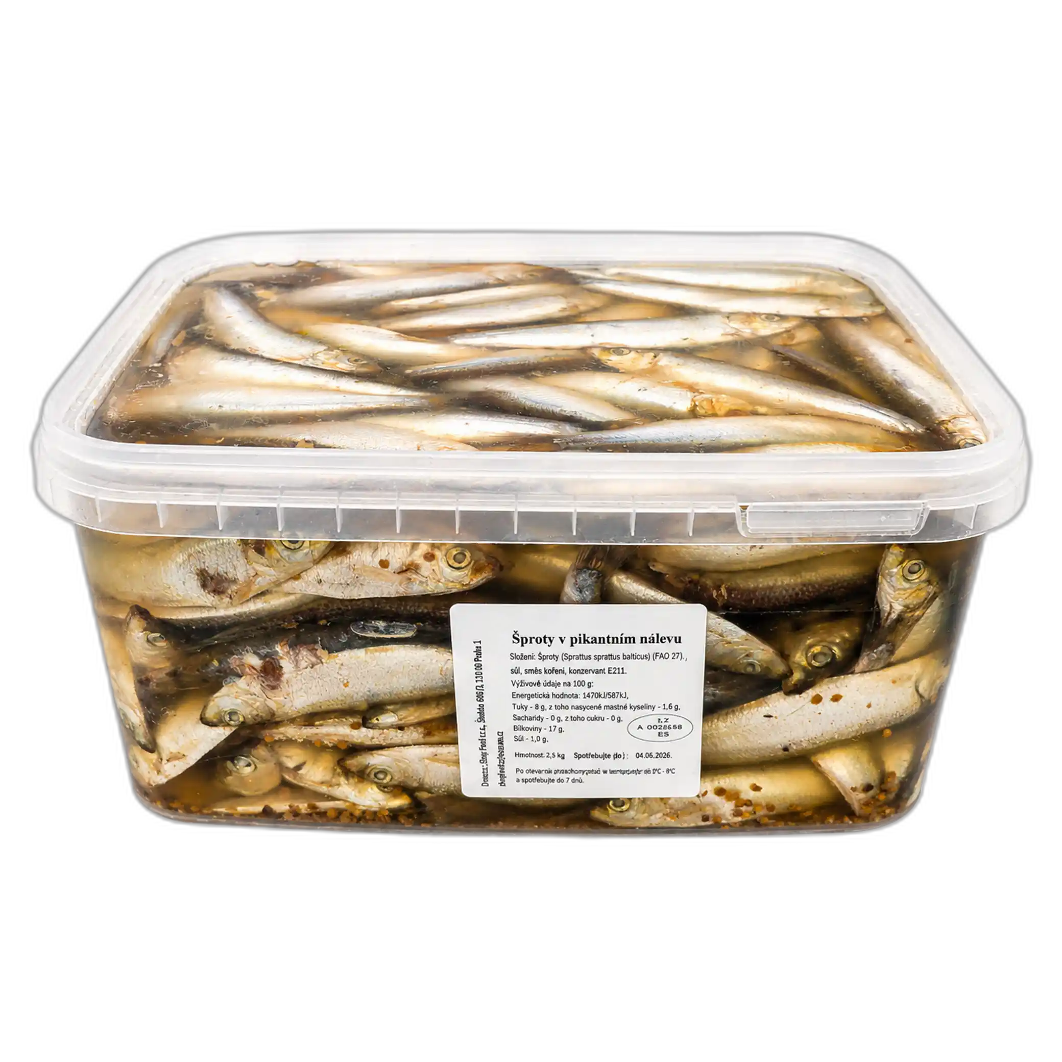 O Kilka (šprot) v kořeněném nálevu „Ambassador“, 2,5 kg