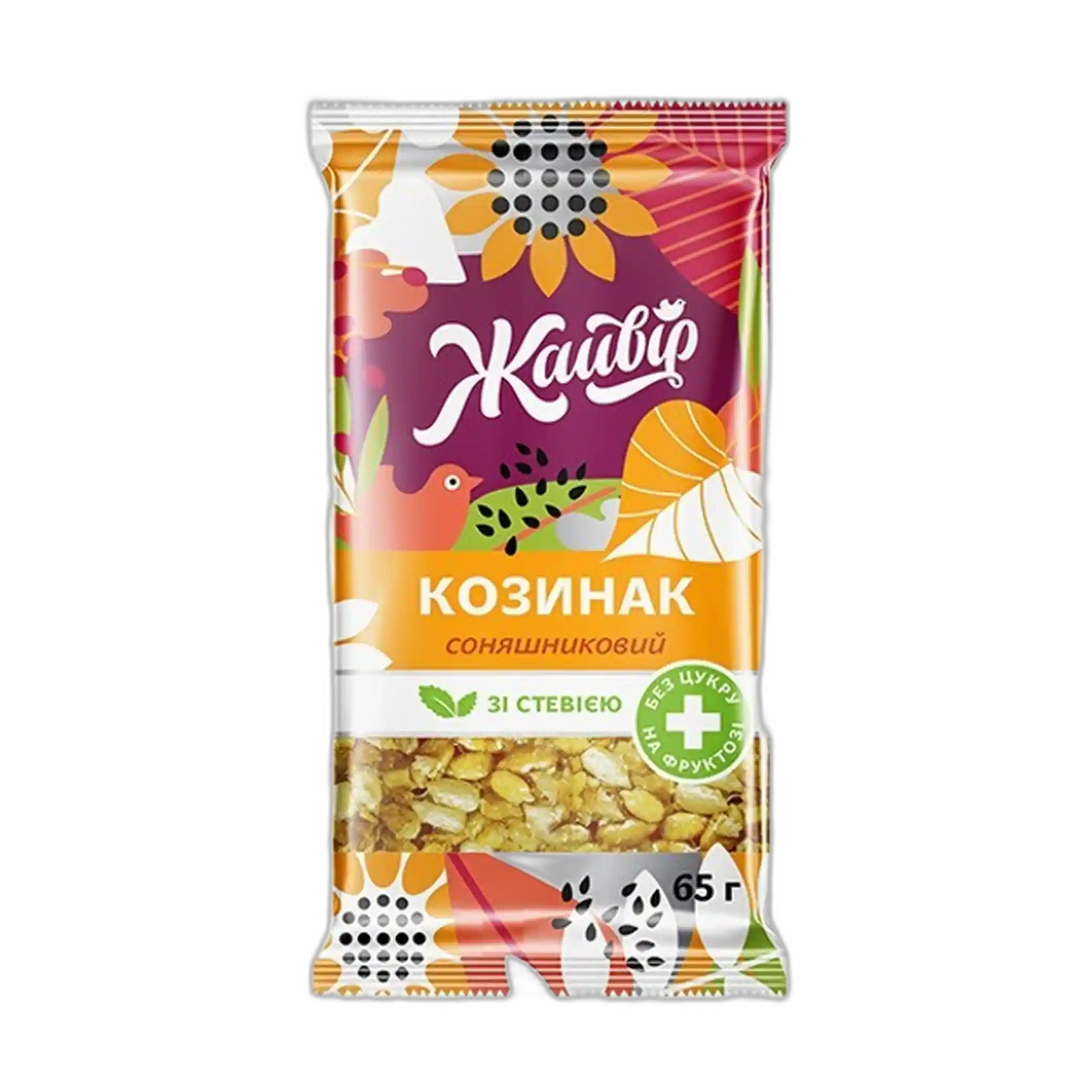 Jaivir Kozinak „Slunečnicový“ na fruktóze se stévií, 65 g/18ks