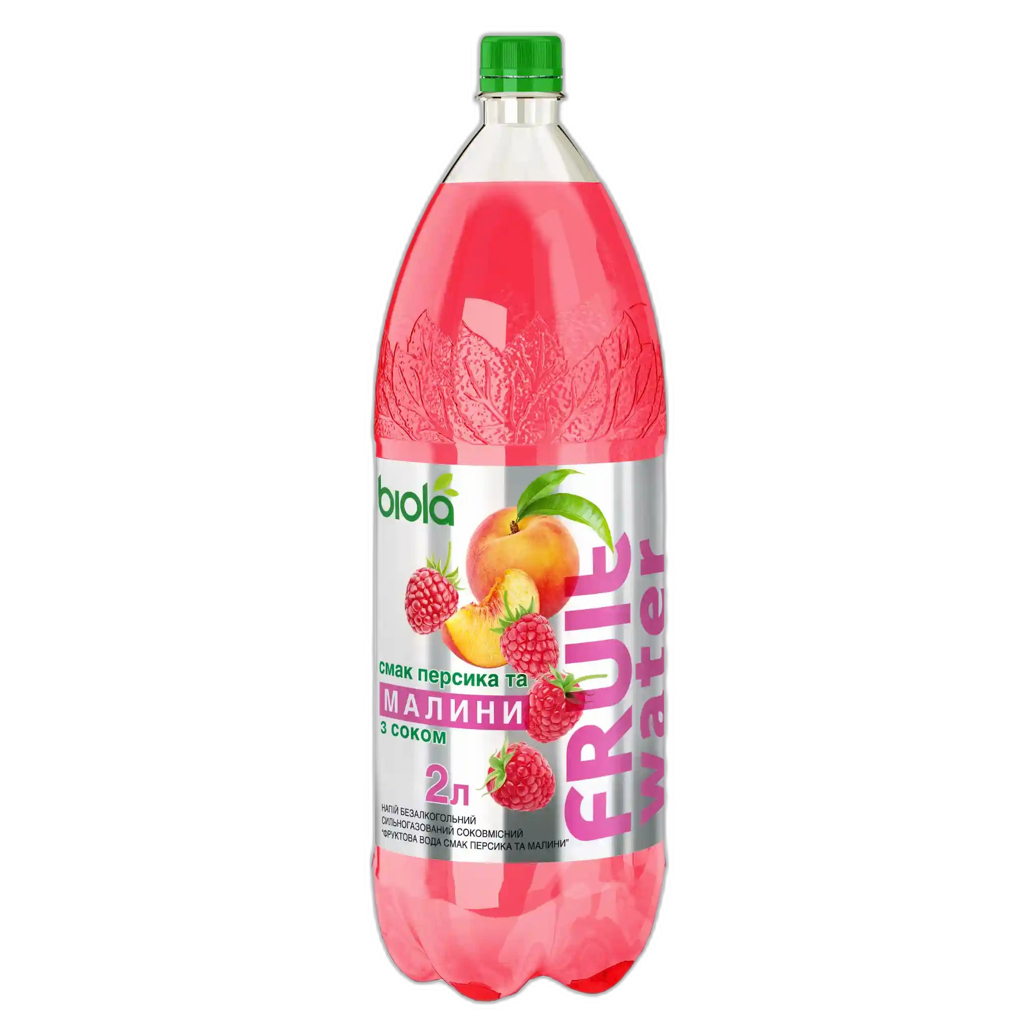 Biola Limonáda "Broskev a malina", 2l/6ks