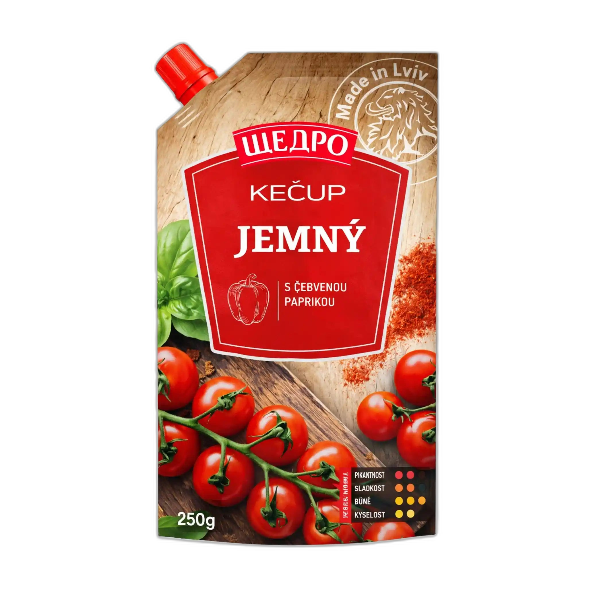 Schedro Kečup „Jemný“, 250g/18ks