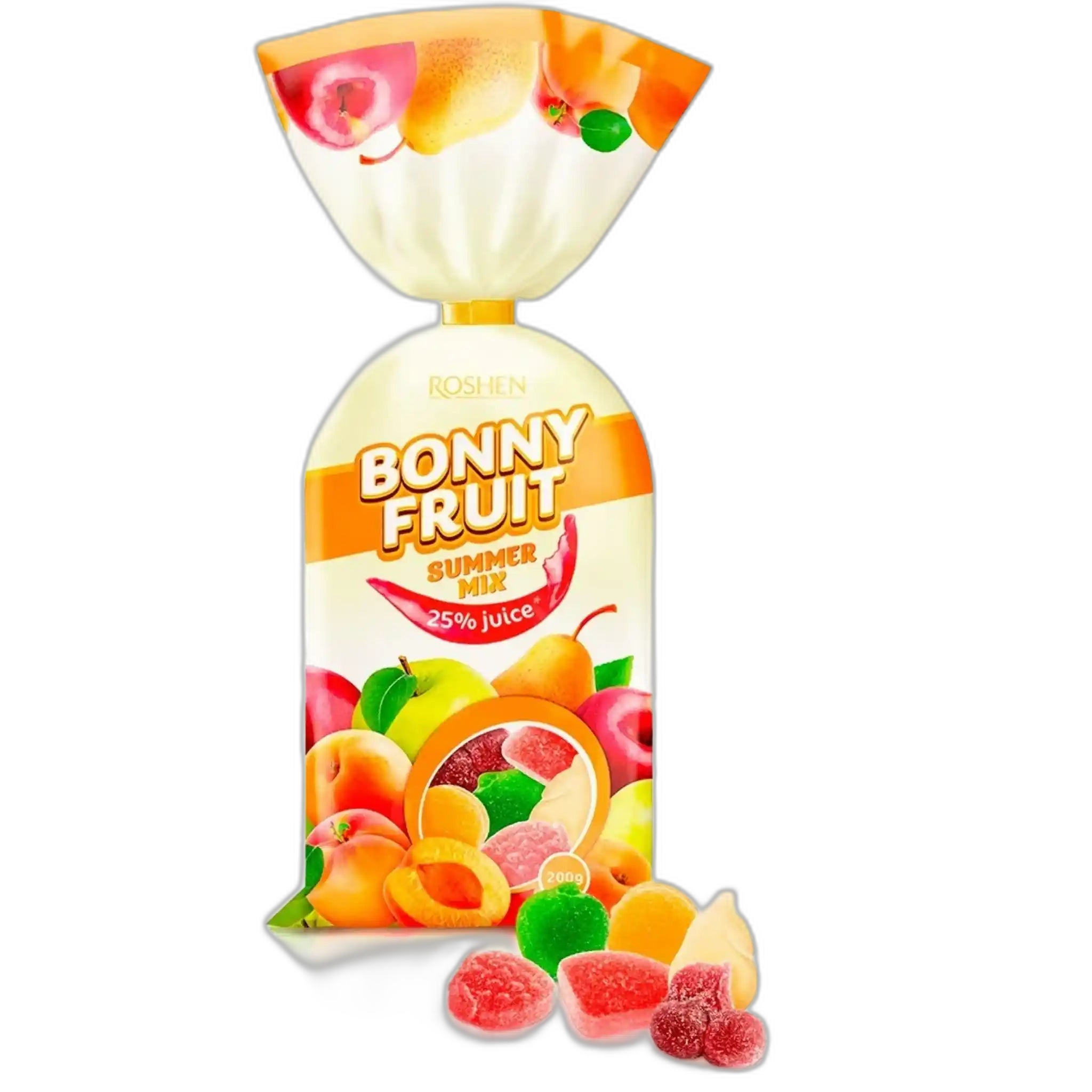 Roshen Žele BONNY-FRUIT Summer Mix, 200g/18ks