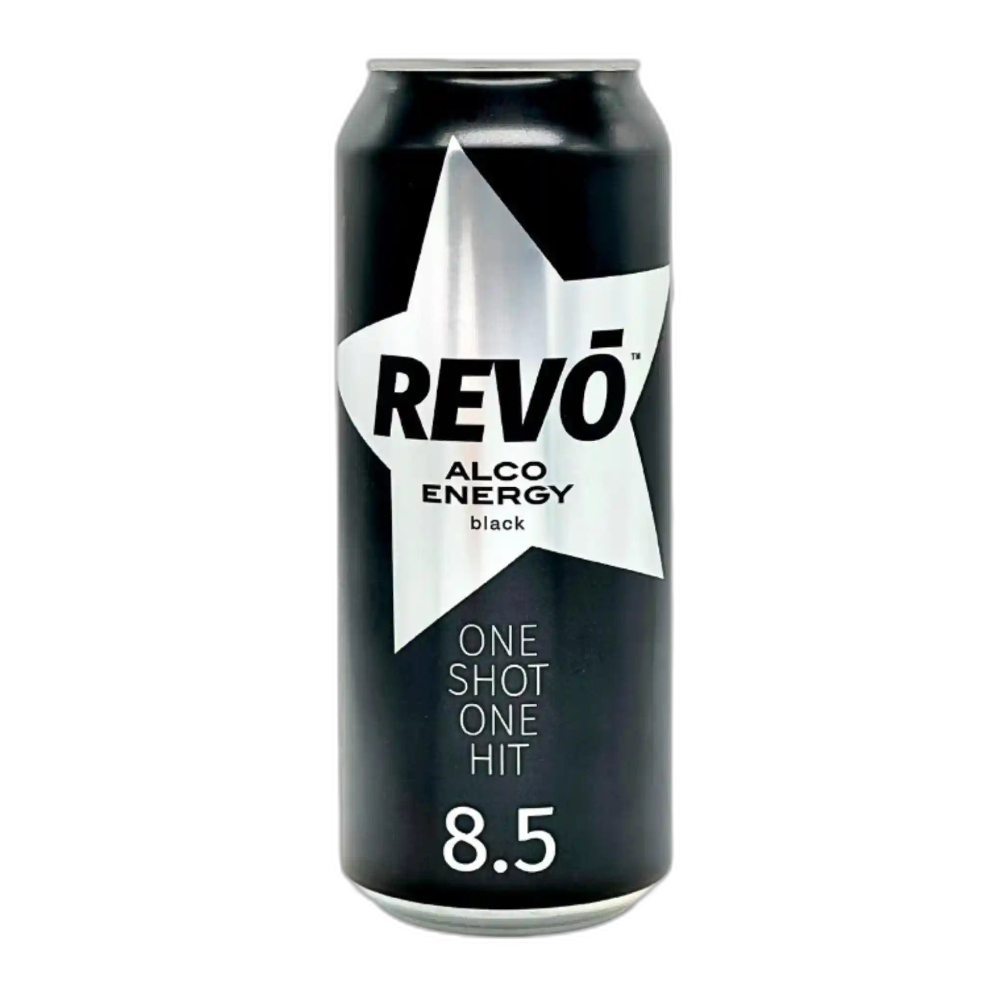 Revo Black alkoholický energetický nápoj 8,5%, plech 0,5l/24ks